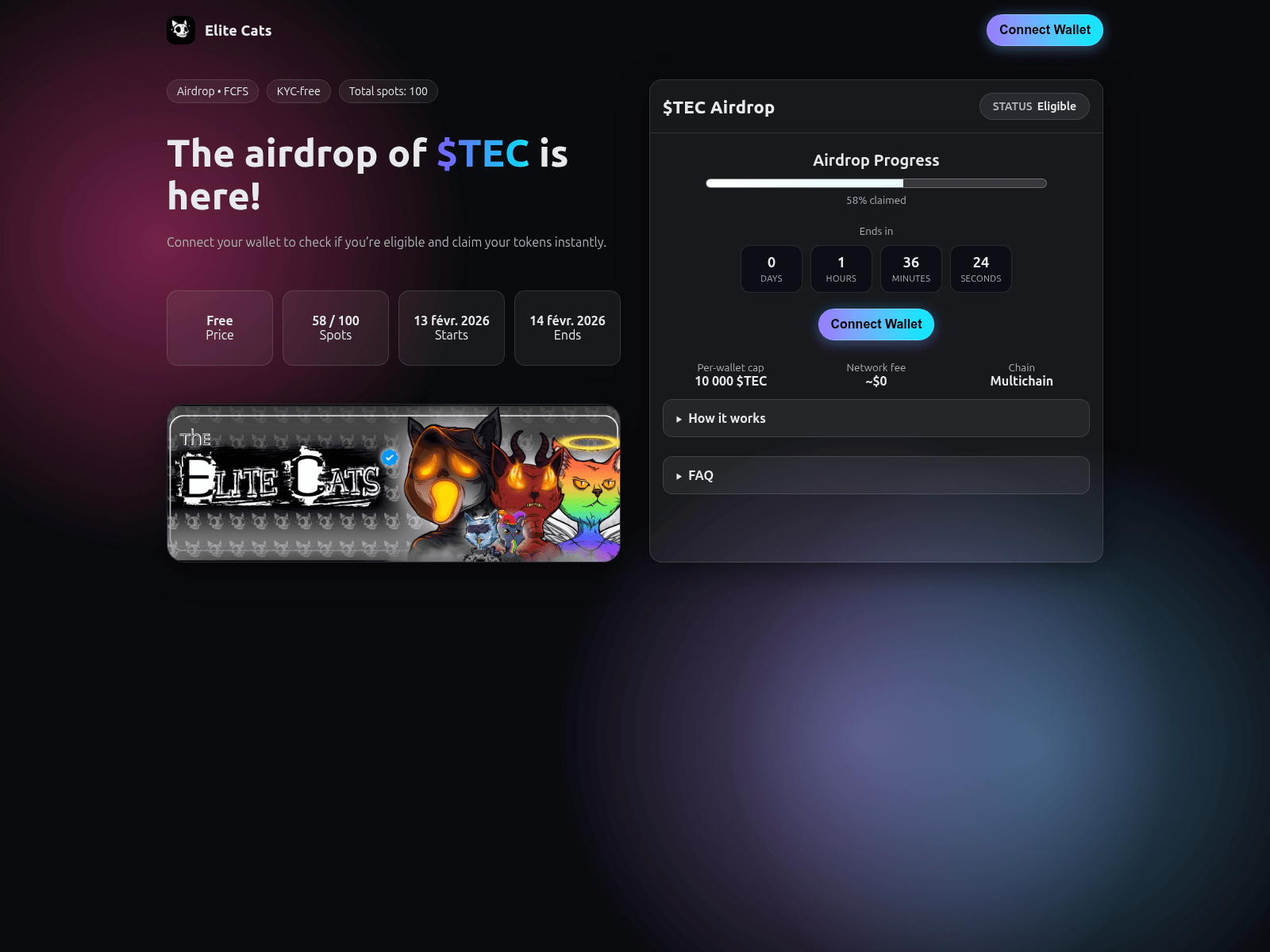 Screenshot of theelitecats.xyz
