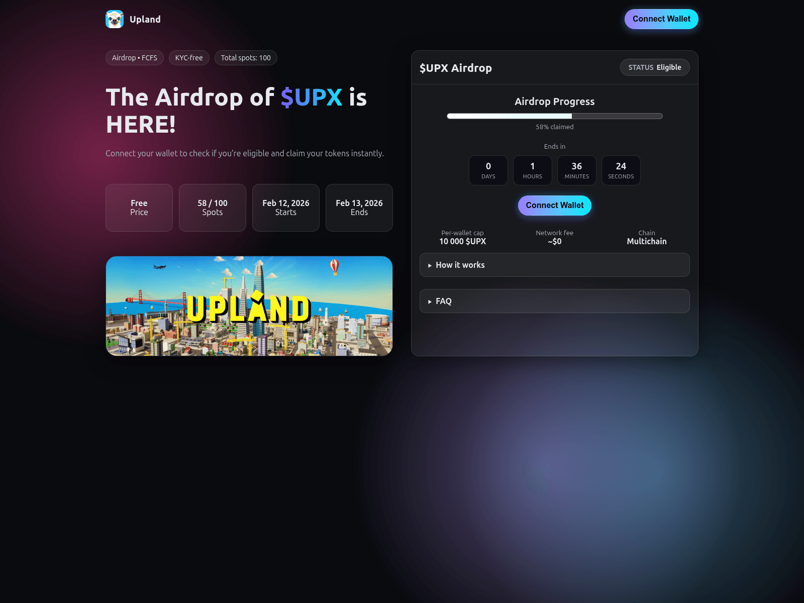 Screenshot of uplandme.xyz