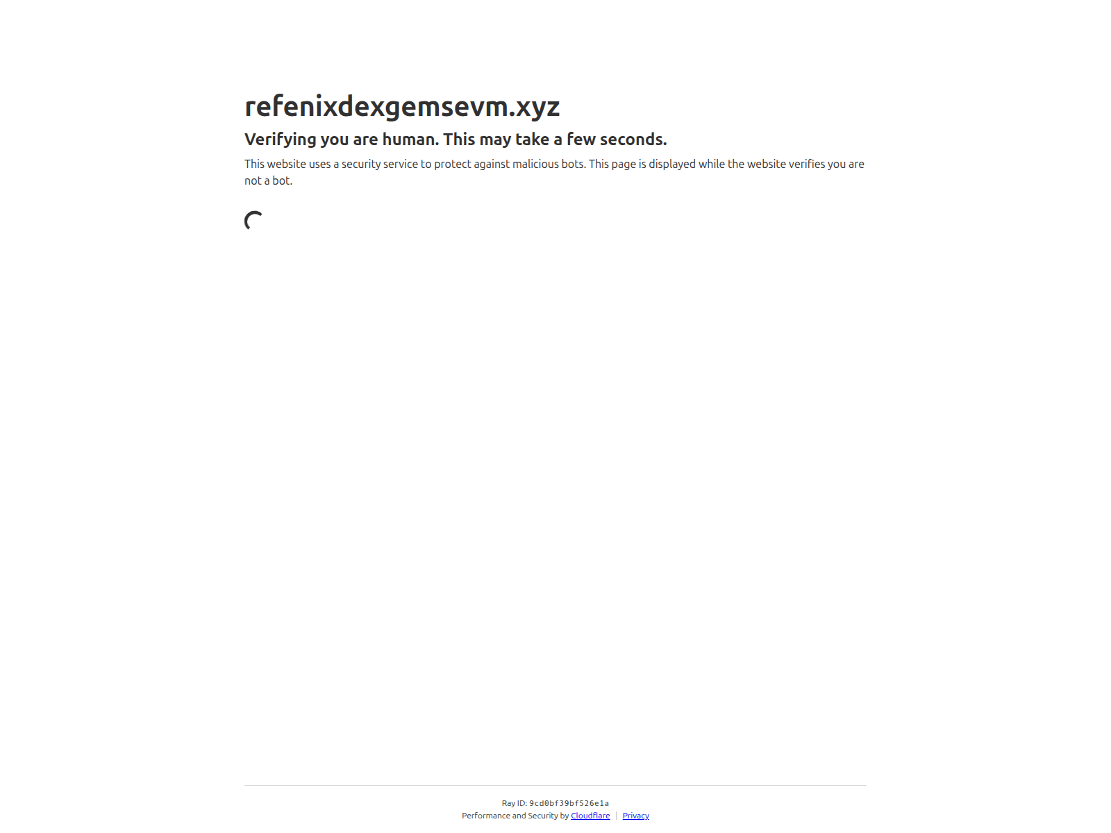 Screenshot of refenixdexgemsevm.xyz