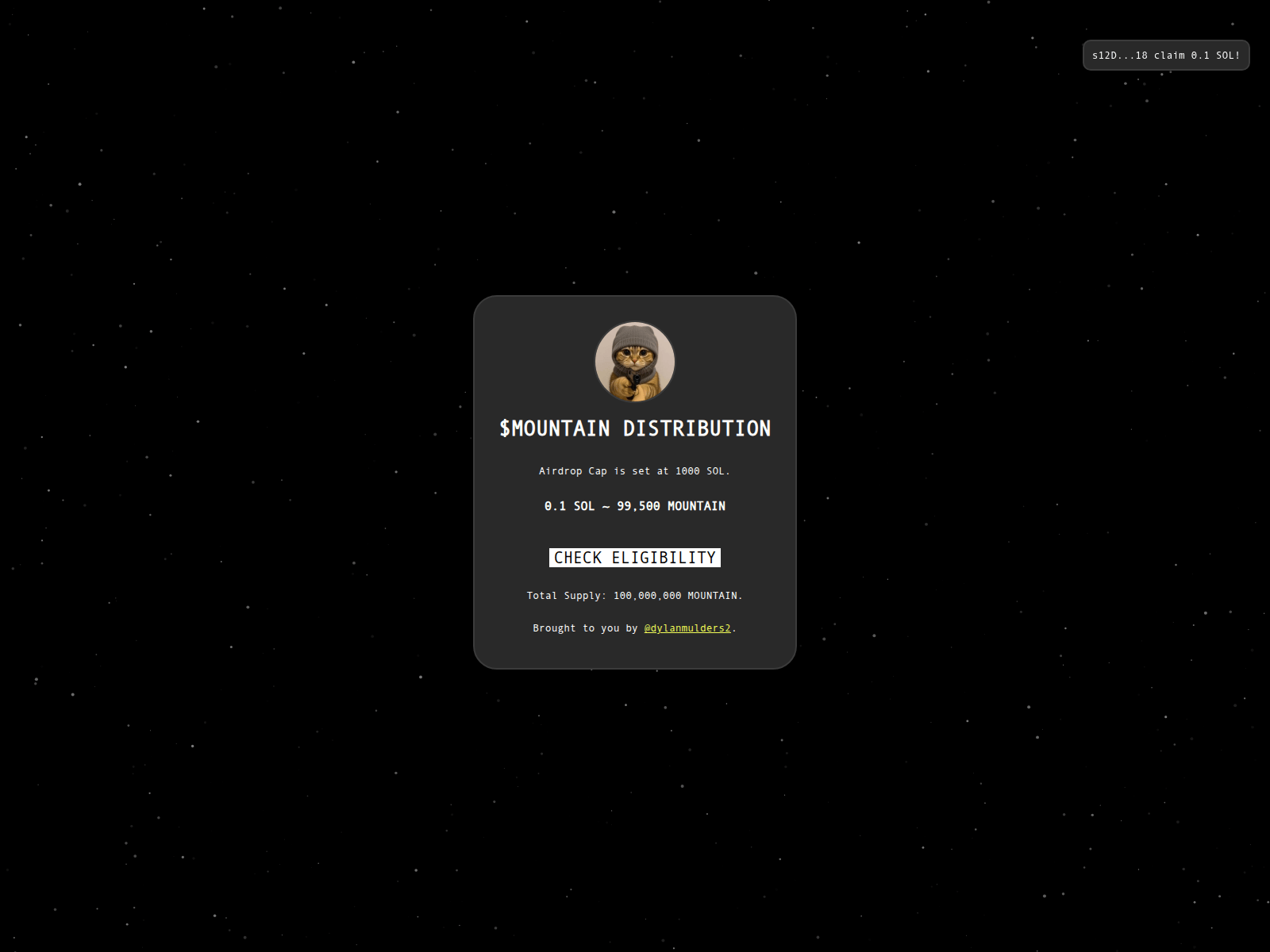 Screenshot of mountain-allocation.xyz