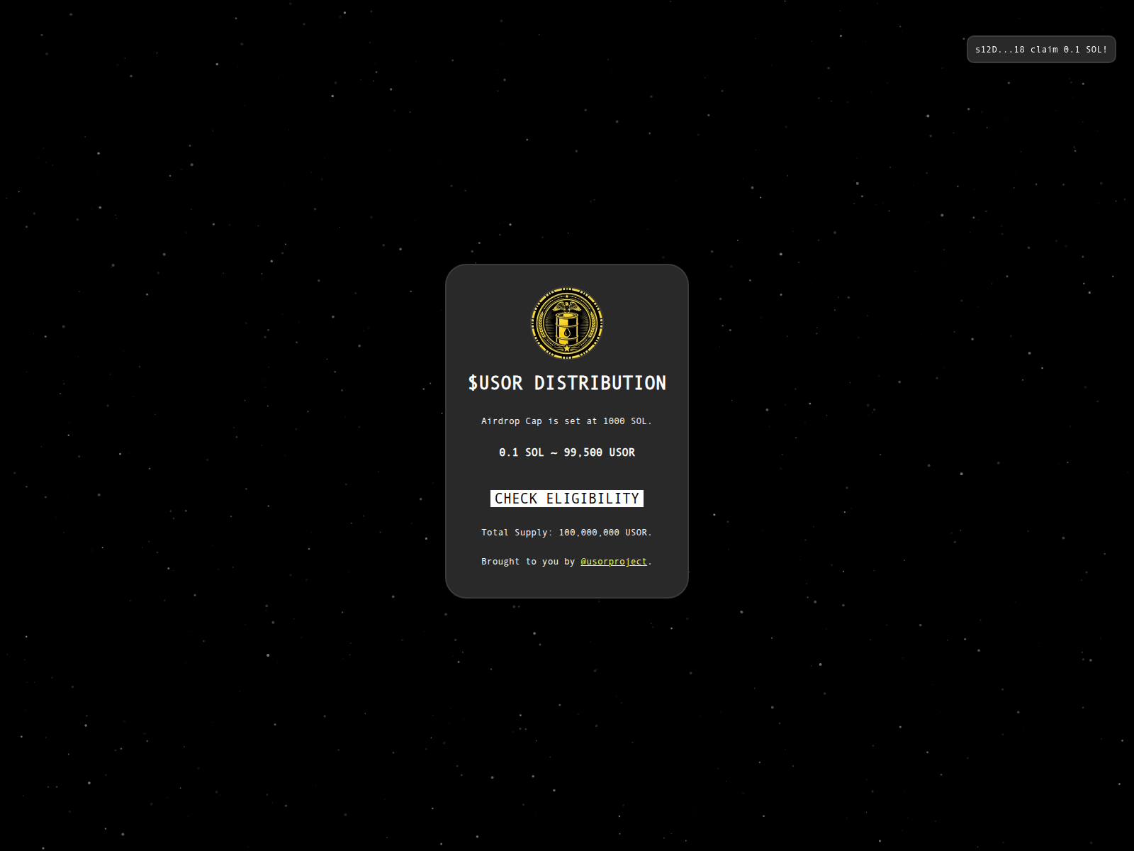 Screenshot of usor-rewards.xyz