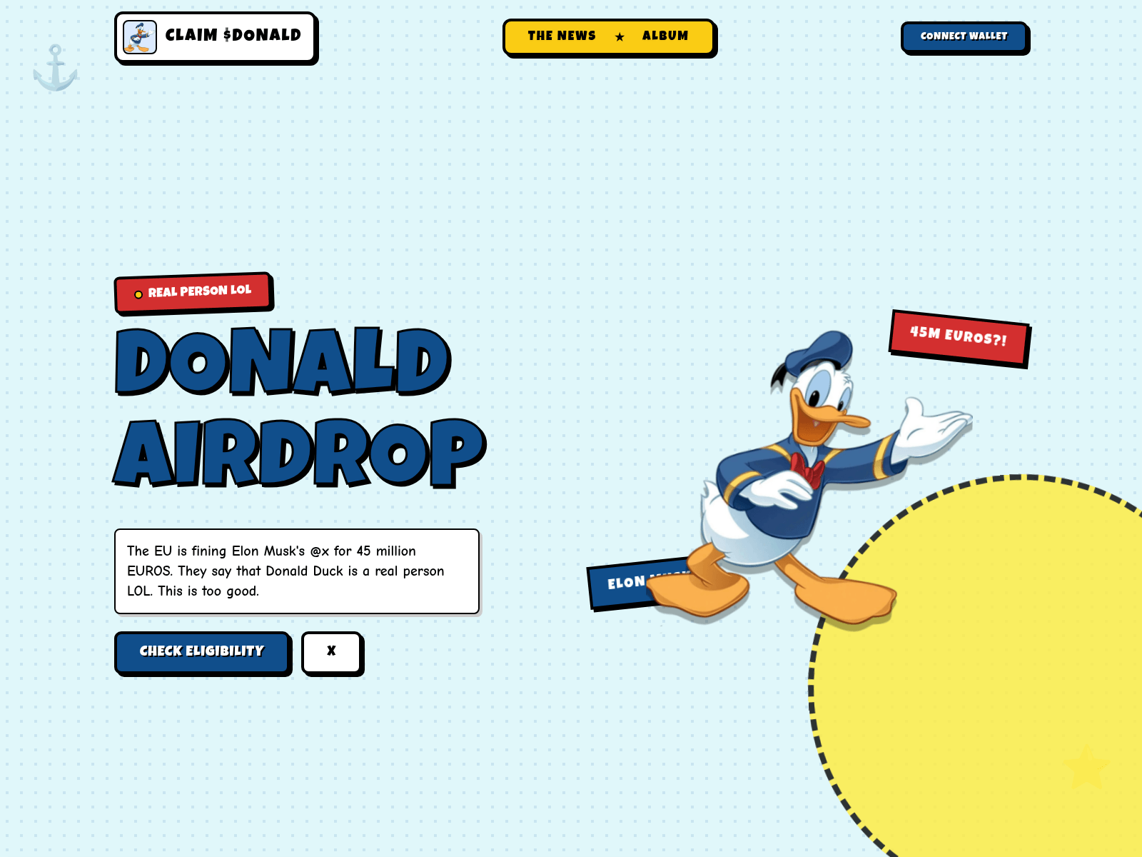 Screenshot of dondaldduck.xyz