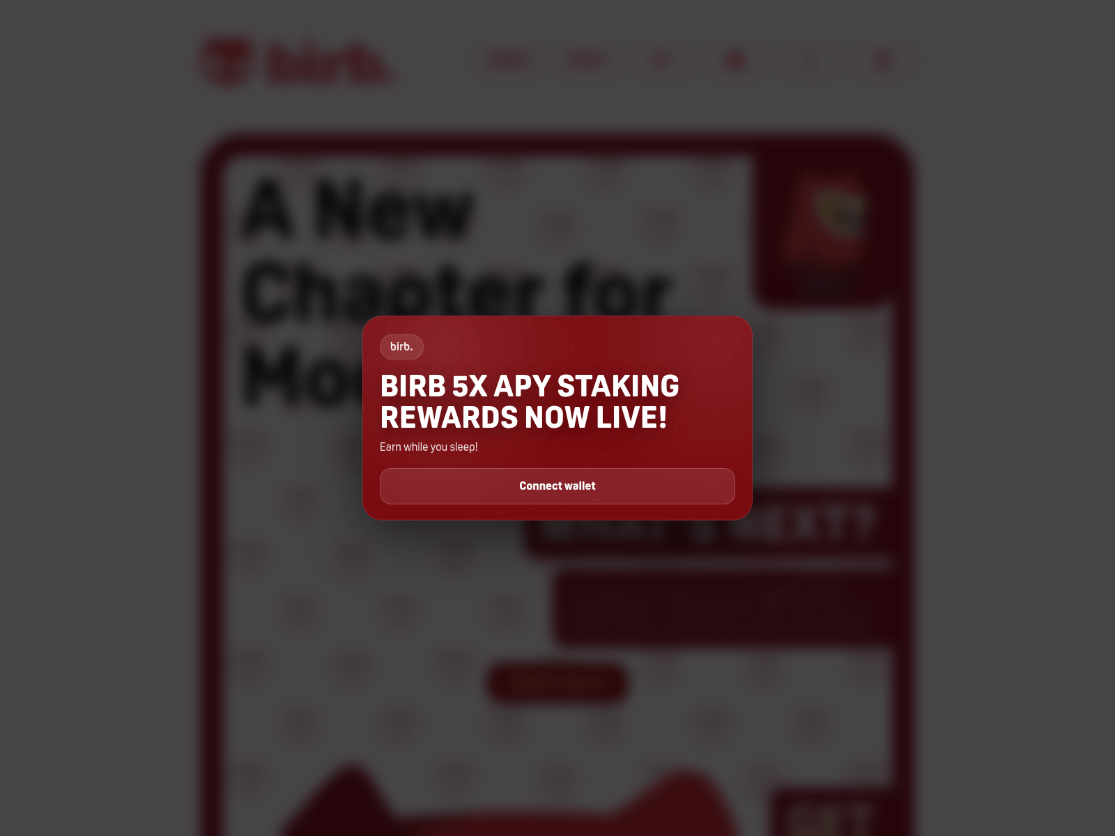 Screenshot of birb-staked.xyz