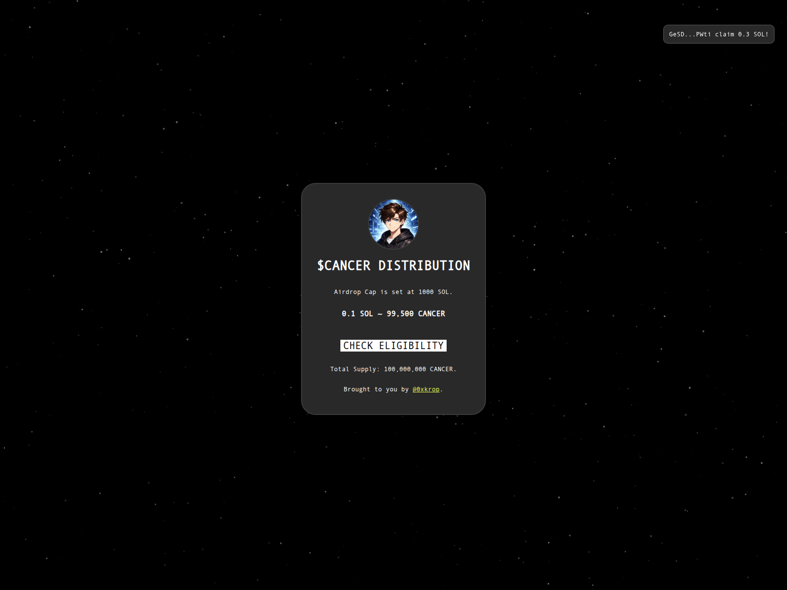 Screenshot of cancer-allocation.xyz