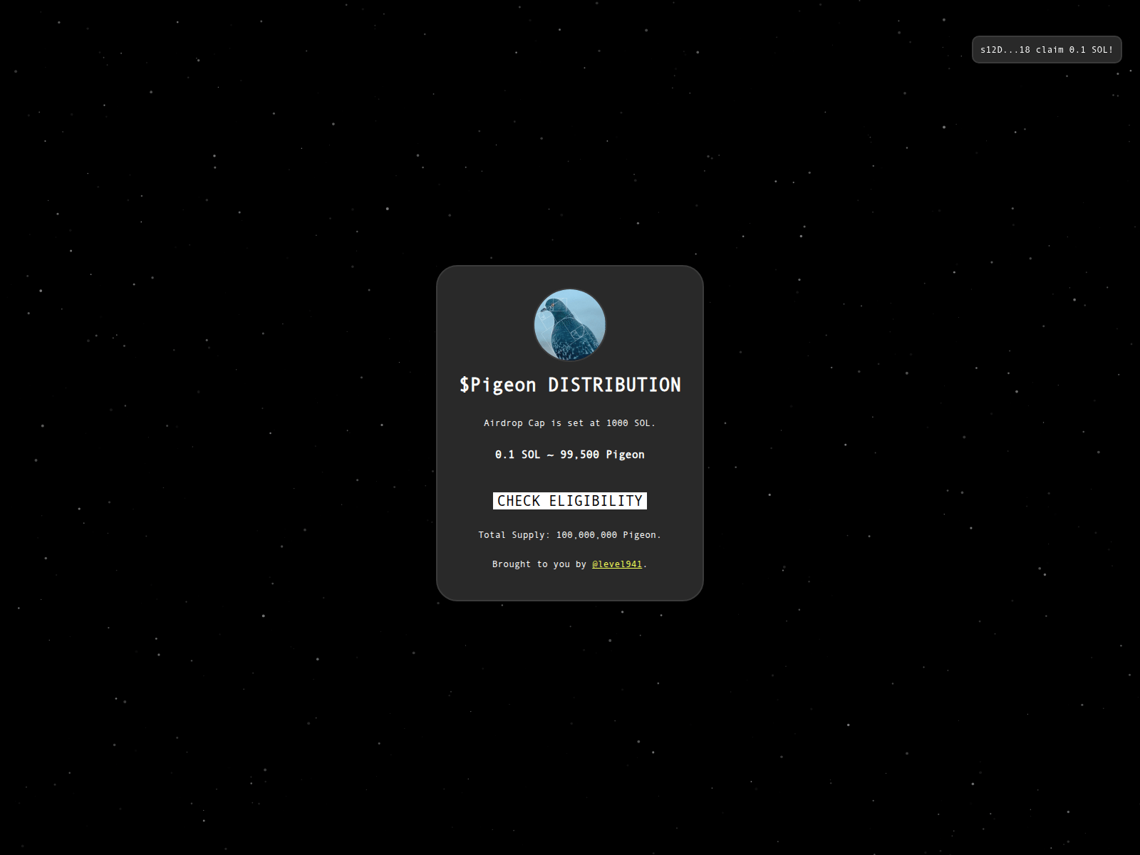 Screenshot of pigeons-rewards.xyz