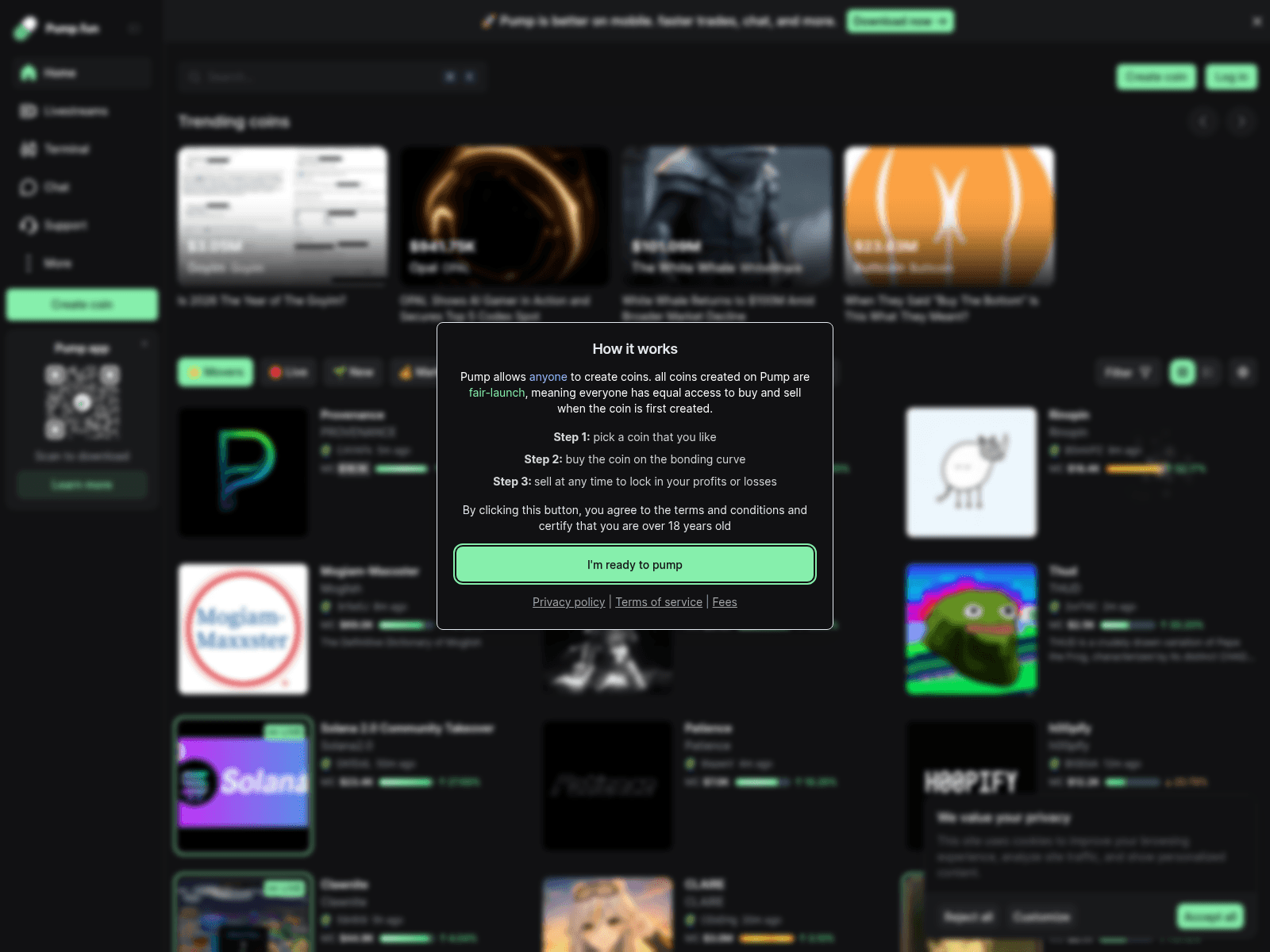 Screenshot of fun-live.app