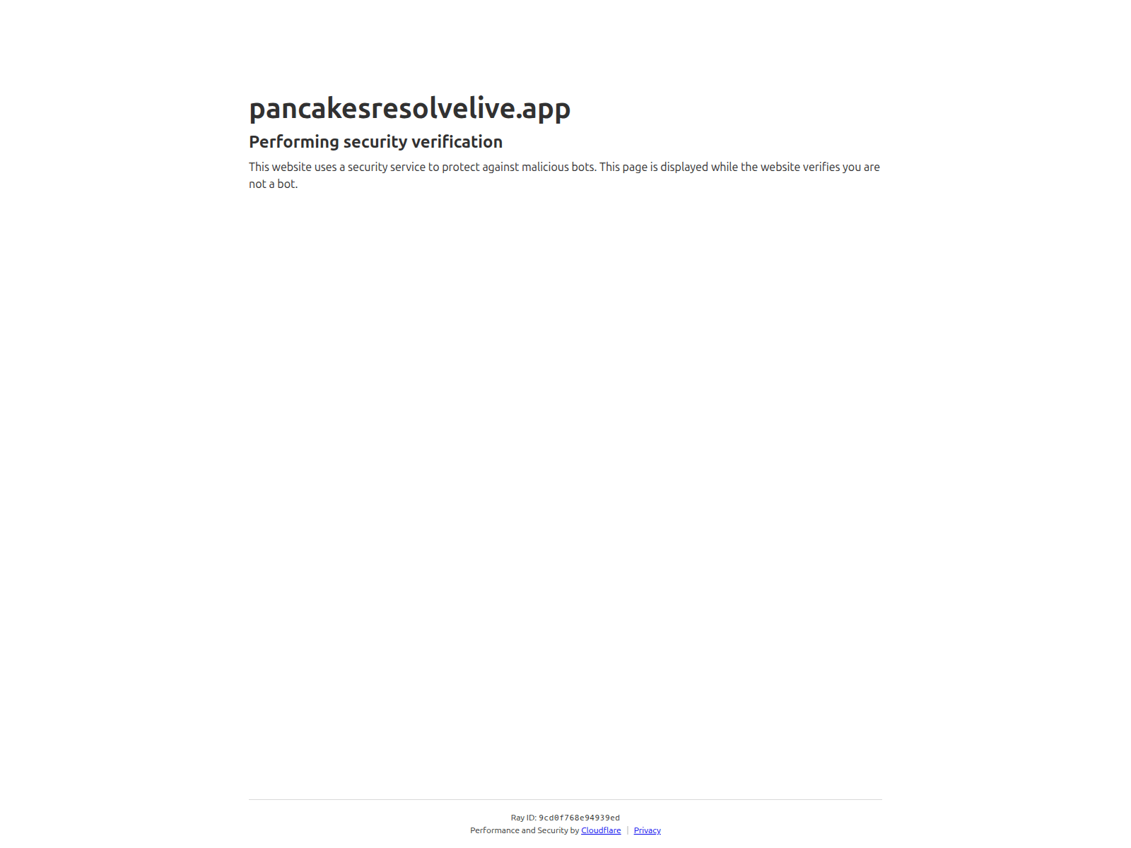 Screenshot of pancakesresolvelive.app