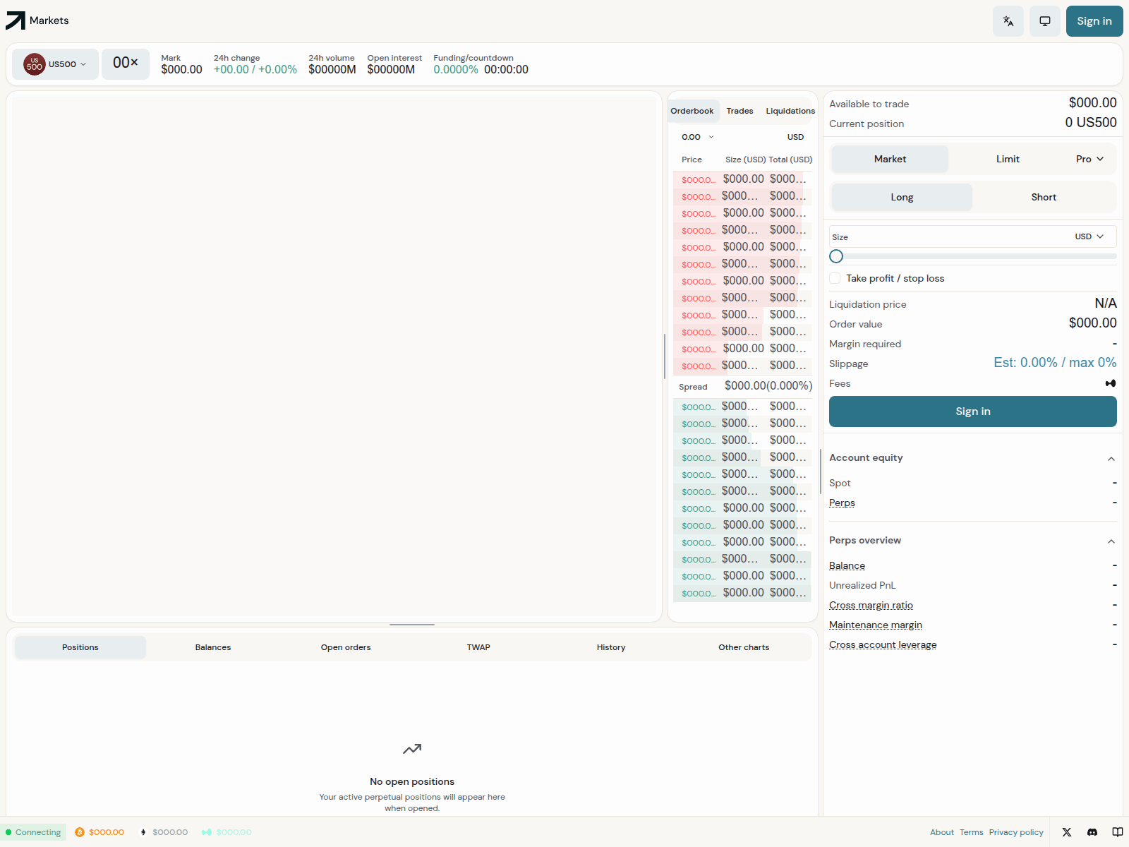 Screenshot of markkets.xyz