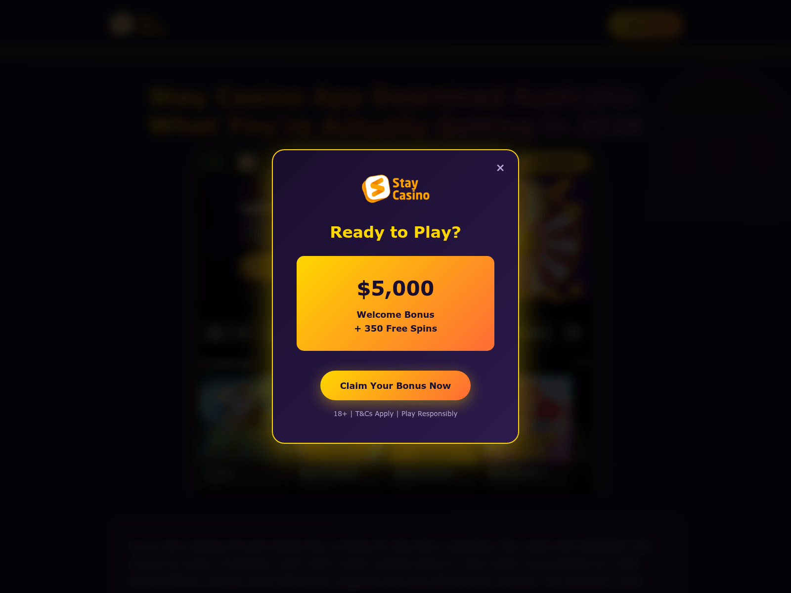 Screenshot of staycasino-au.app