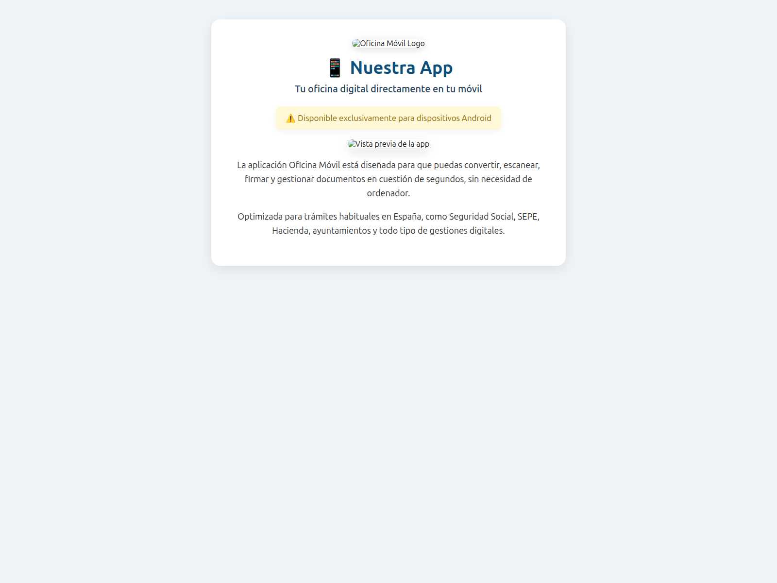 Screenshot of oficinamovil.app