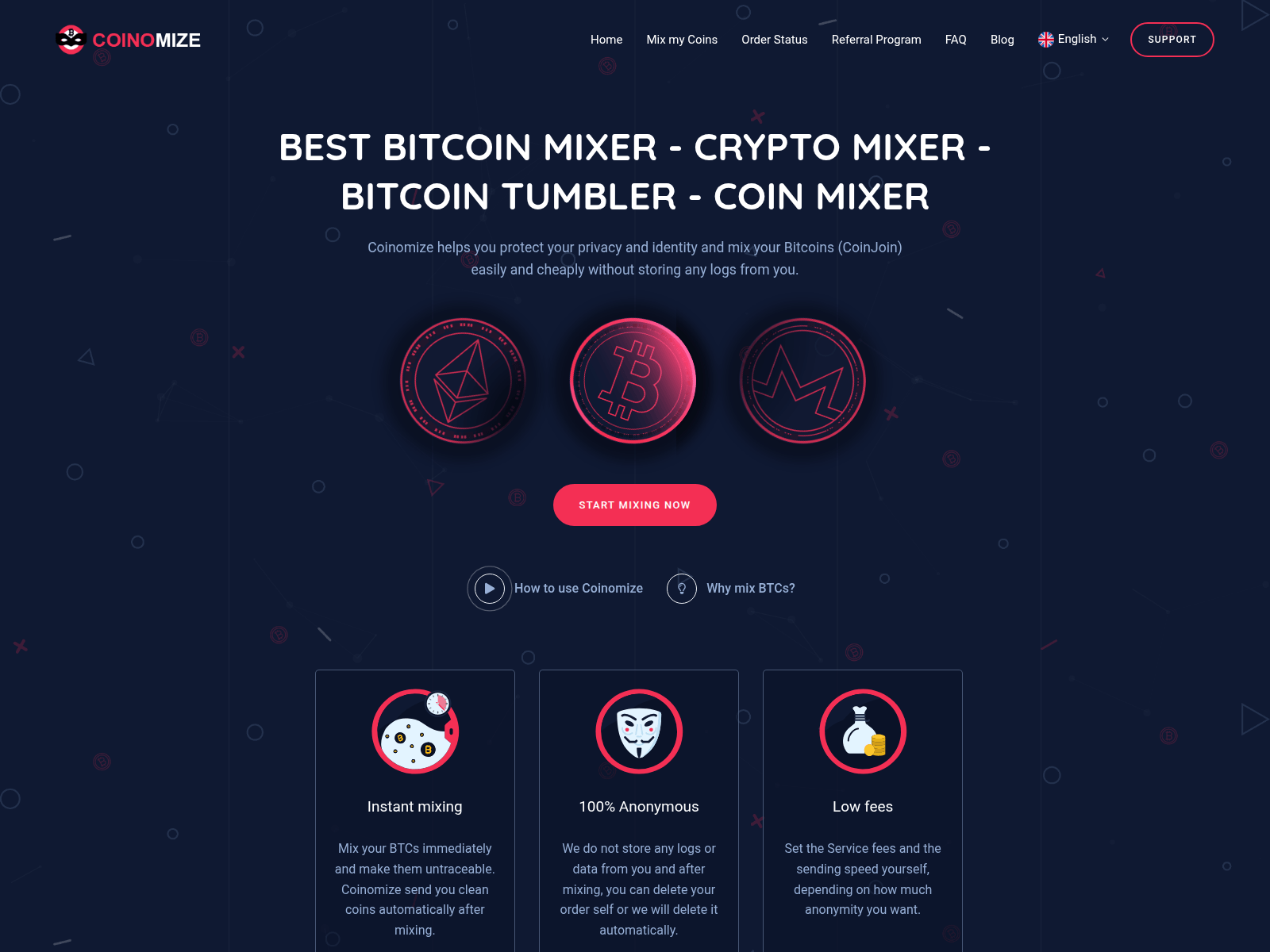 Screenshot of xoinomize.biz