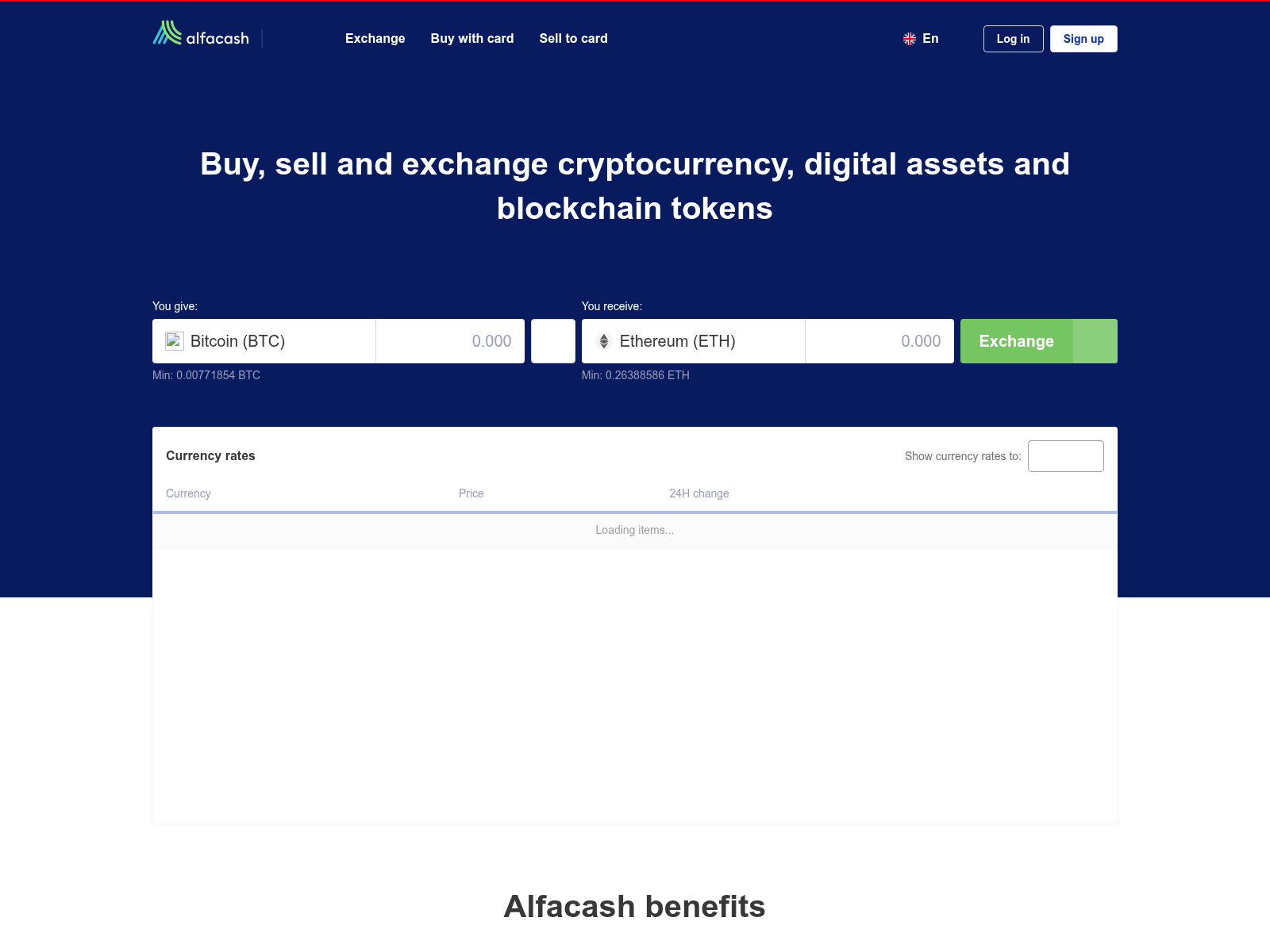 Screenshot of alaf.cash