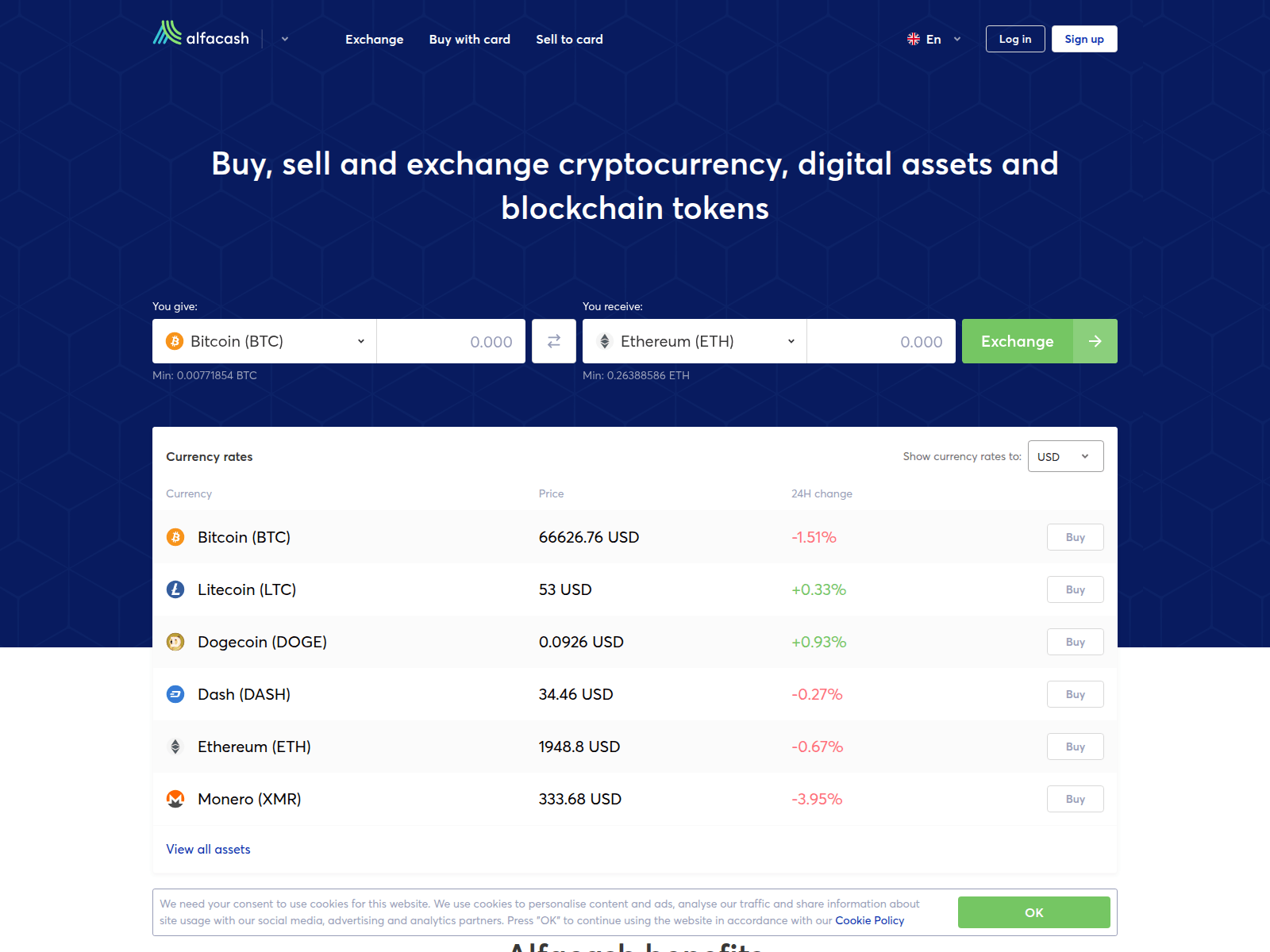 Screenshot of lfa.cash