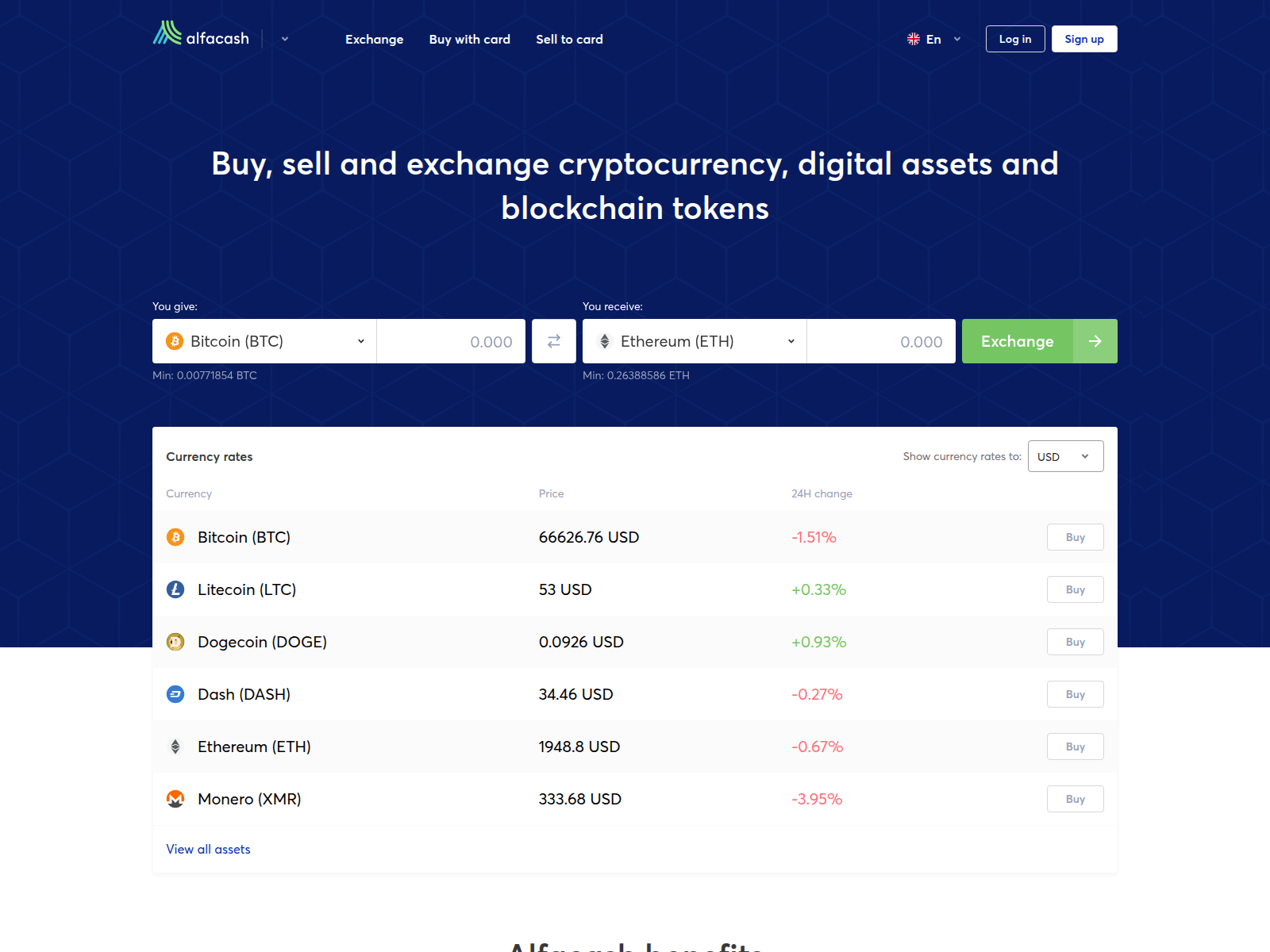 Screenshot of lafa.cash