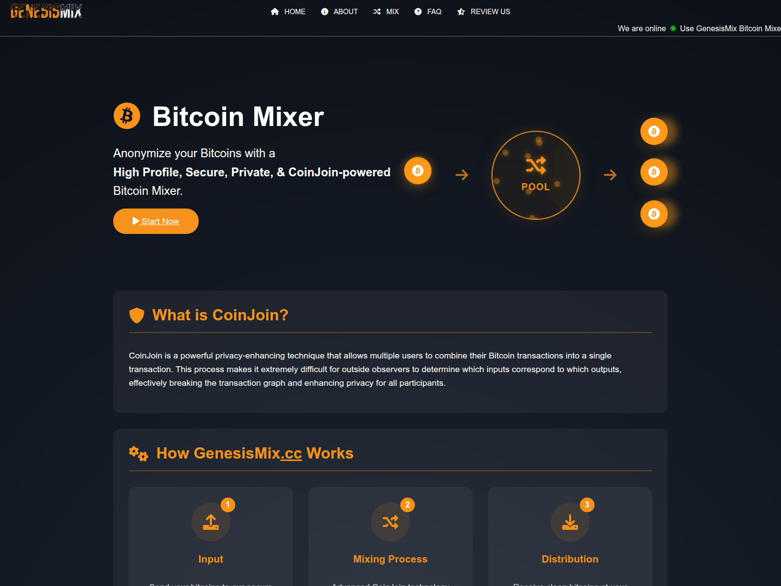 Screenshot of genesismix.cc