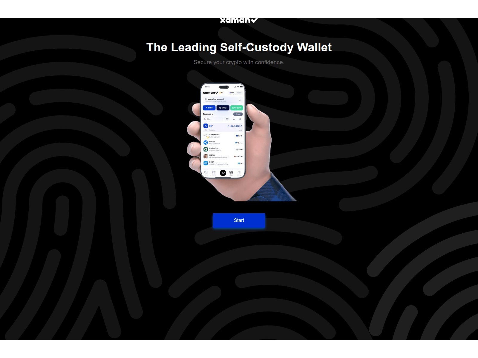 Screenshot of xamanwallet.center