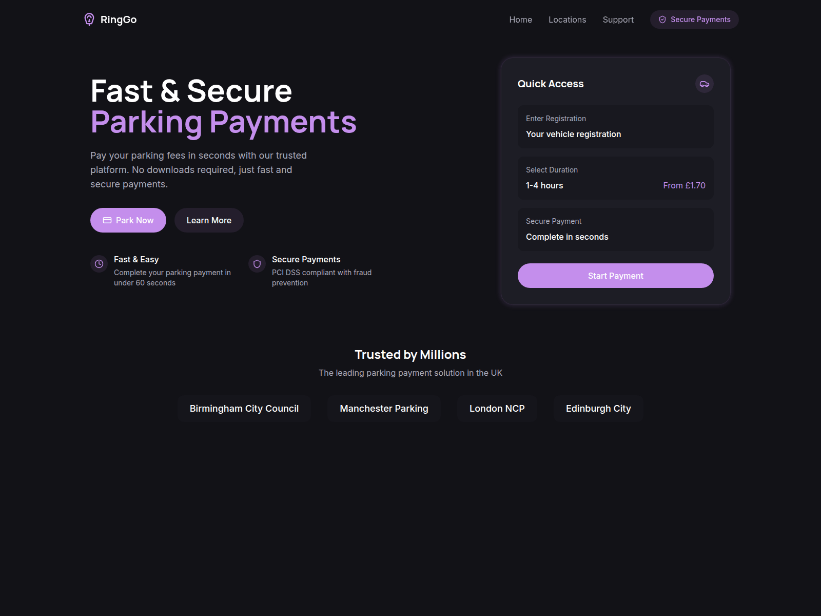 Screenshot of parkqr.city