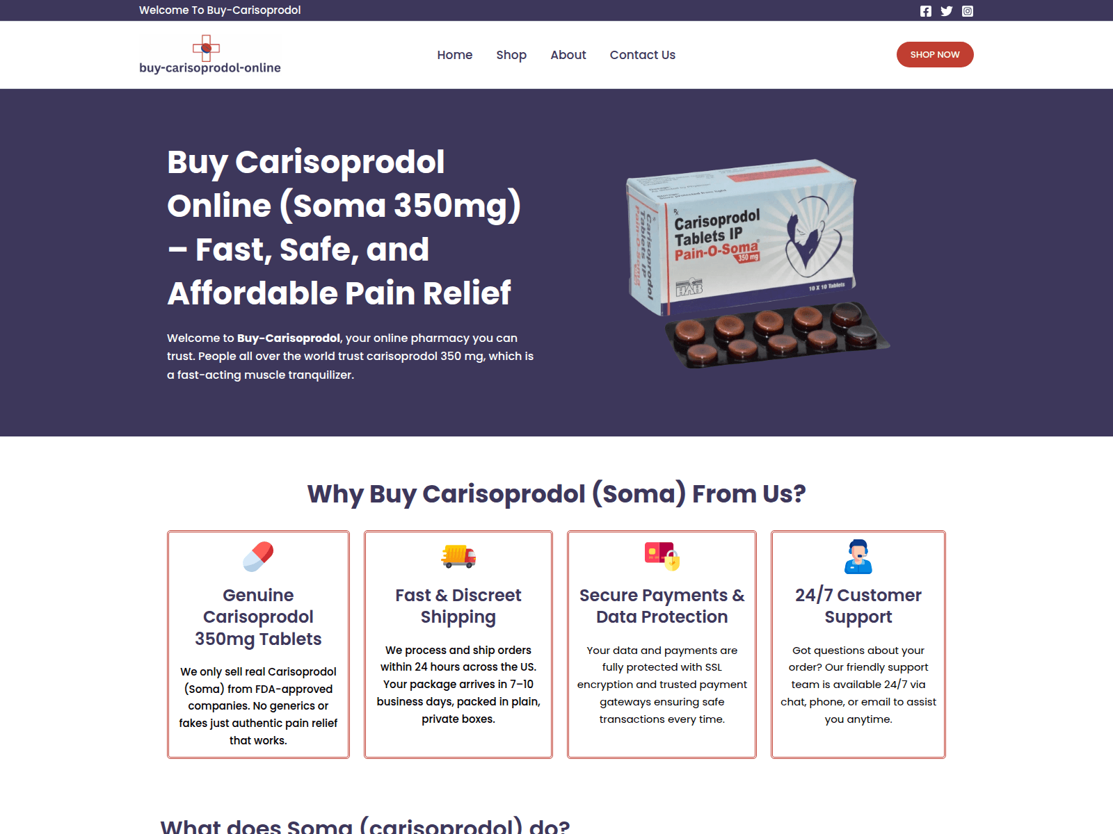 Screenshot of buy-carisoprodol-online.com