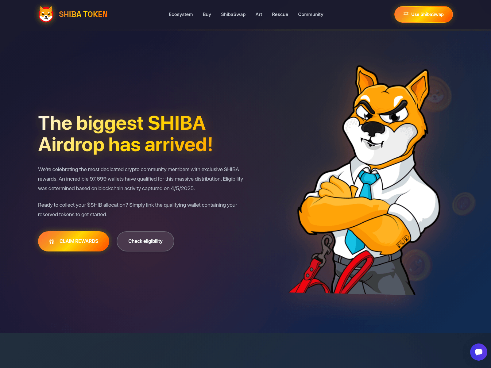 Screenshot of awardshib.com
