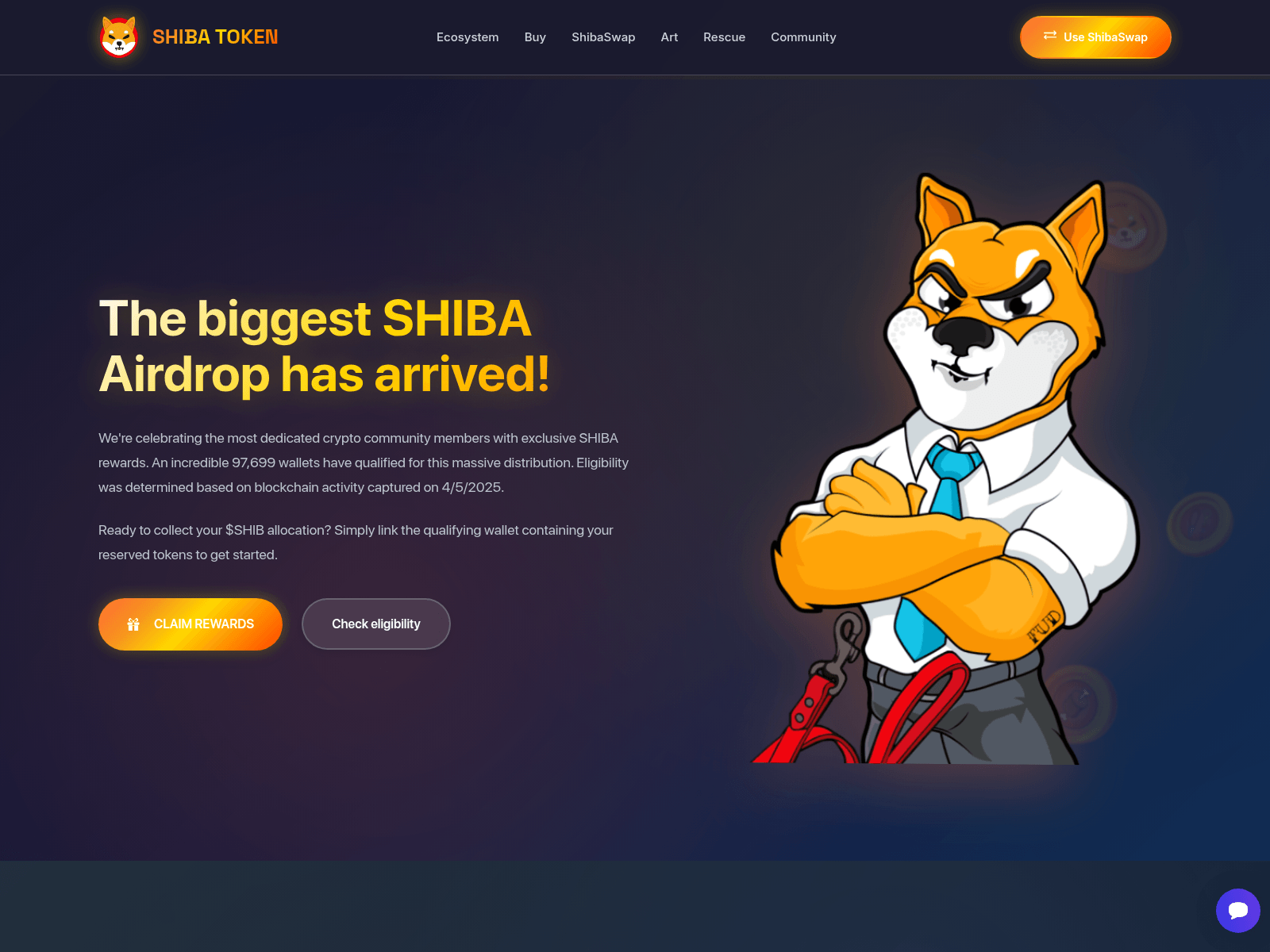 Screenshot of shibreceive.com