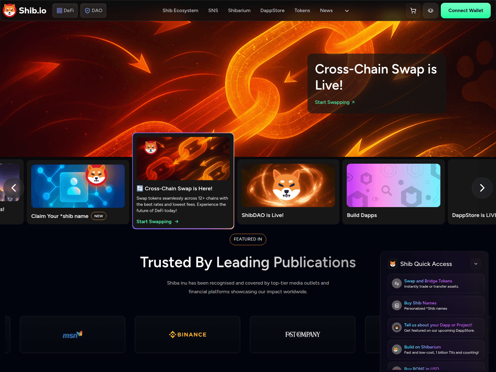 Screenshot of shibagrant.com