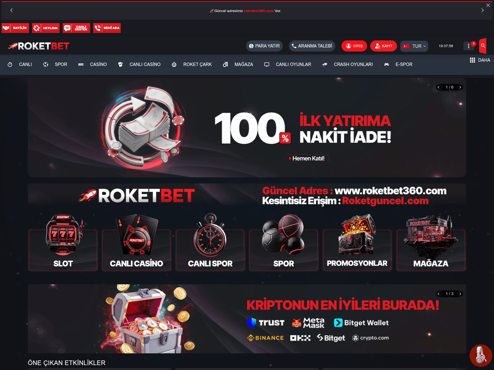 Screenshot of roketbet352.com