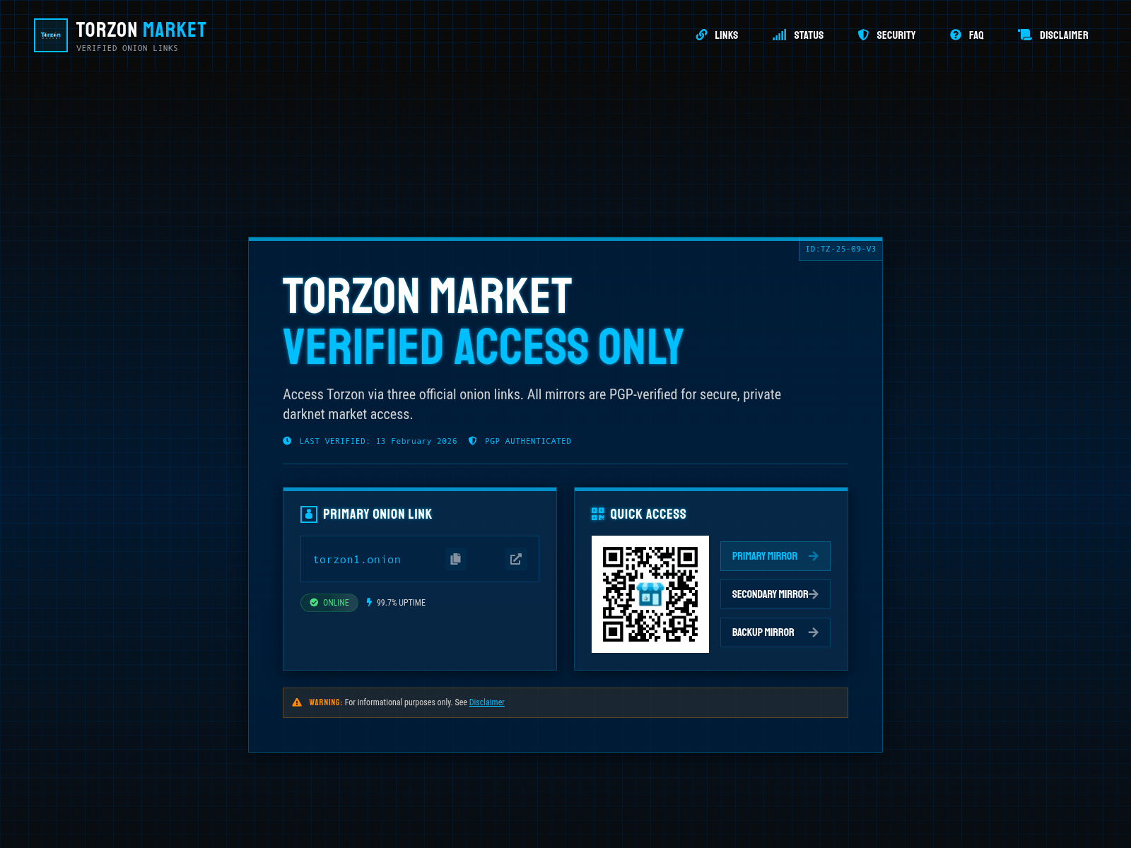 Screenshot of torzon--darknet.com