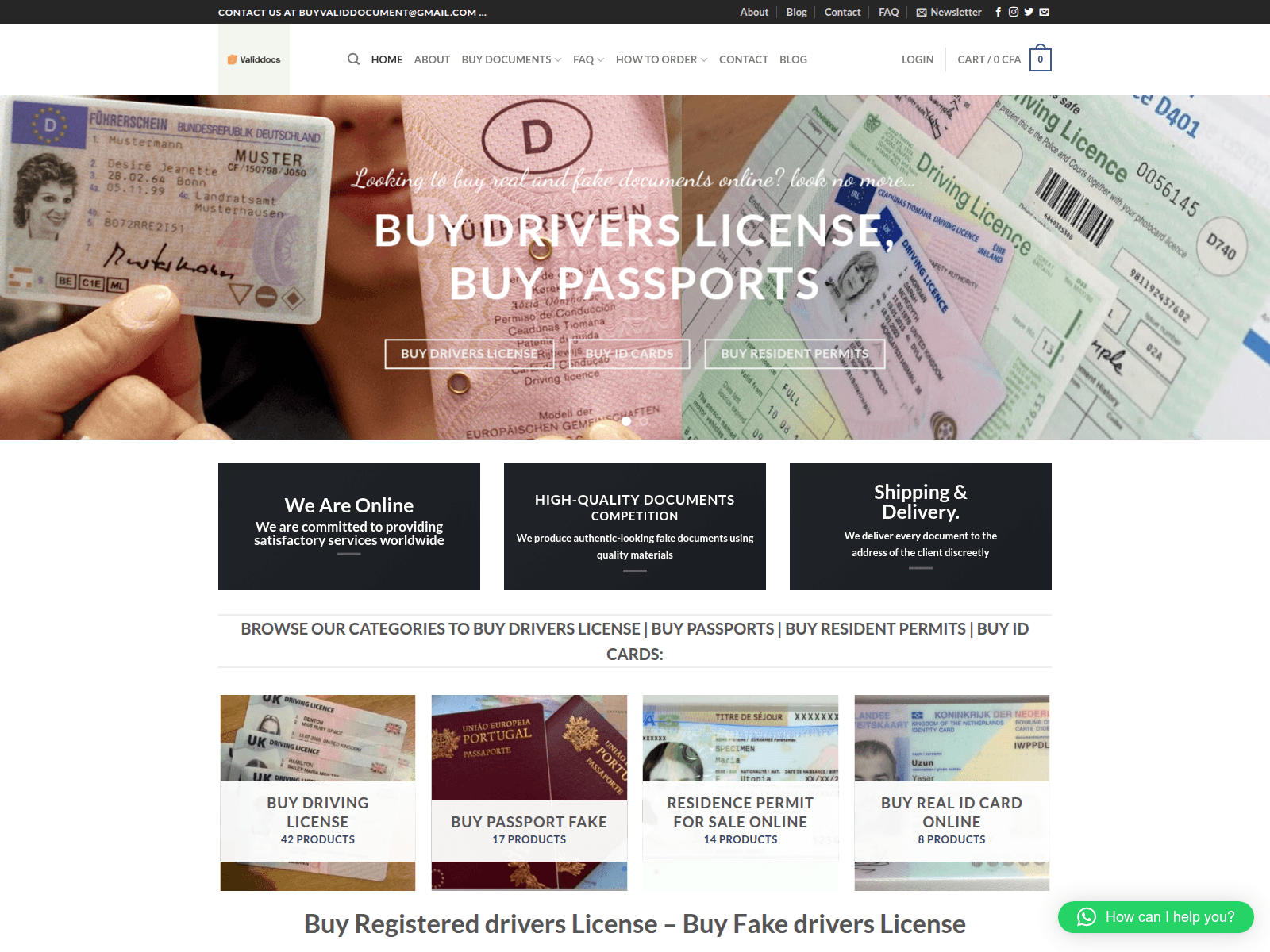 Screenshot of buyvaliddocument.com