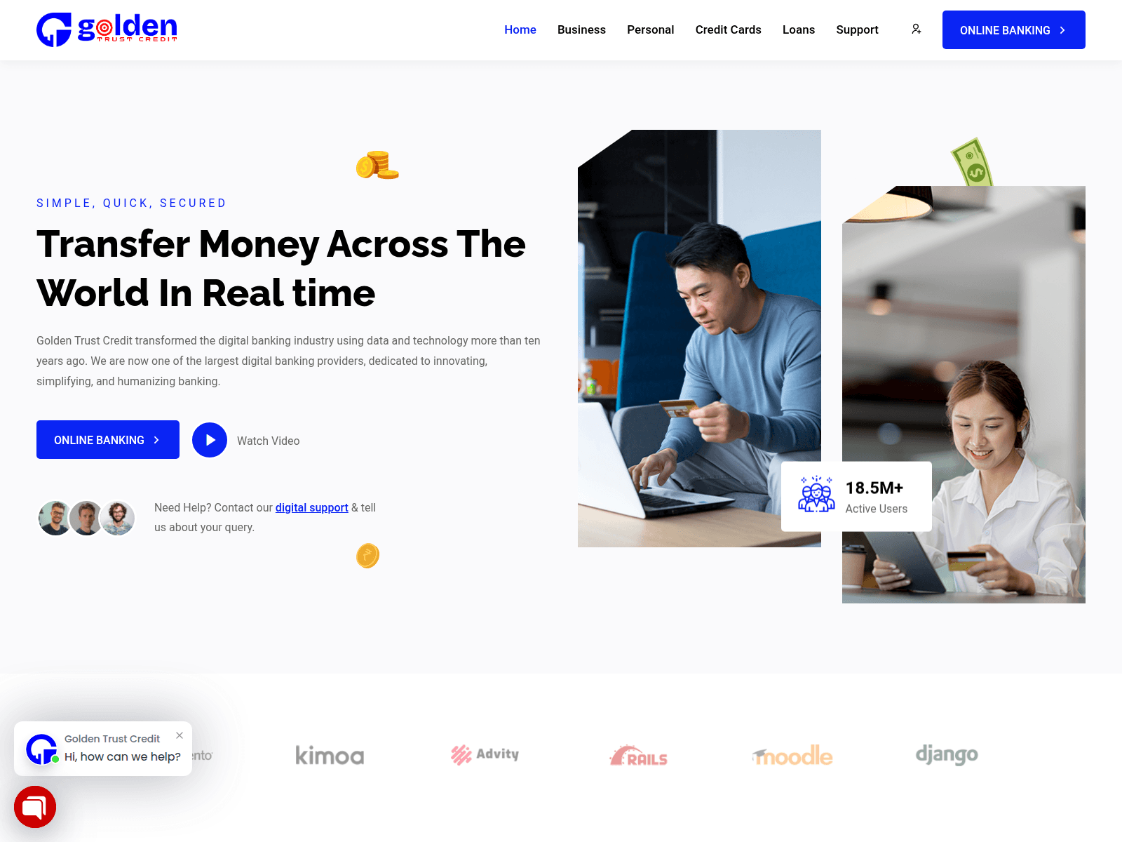 Screenshot of goldentrustcredit.com