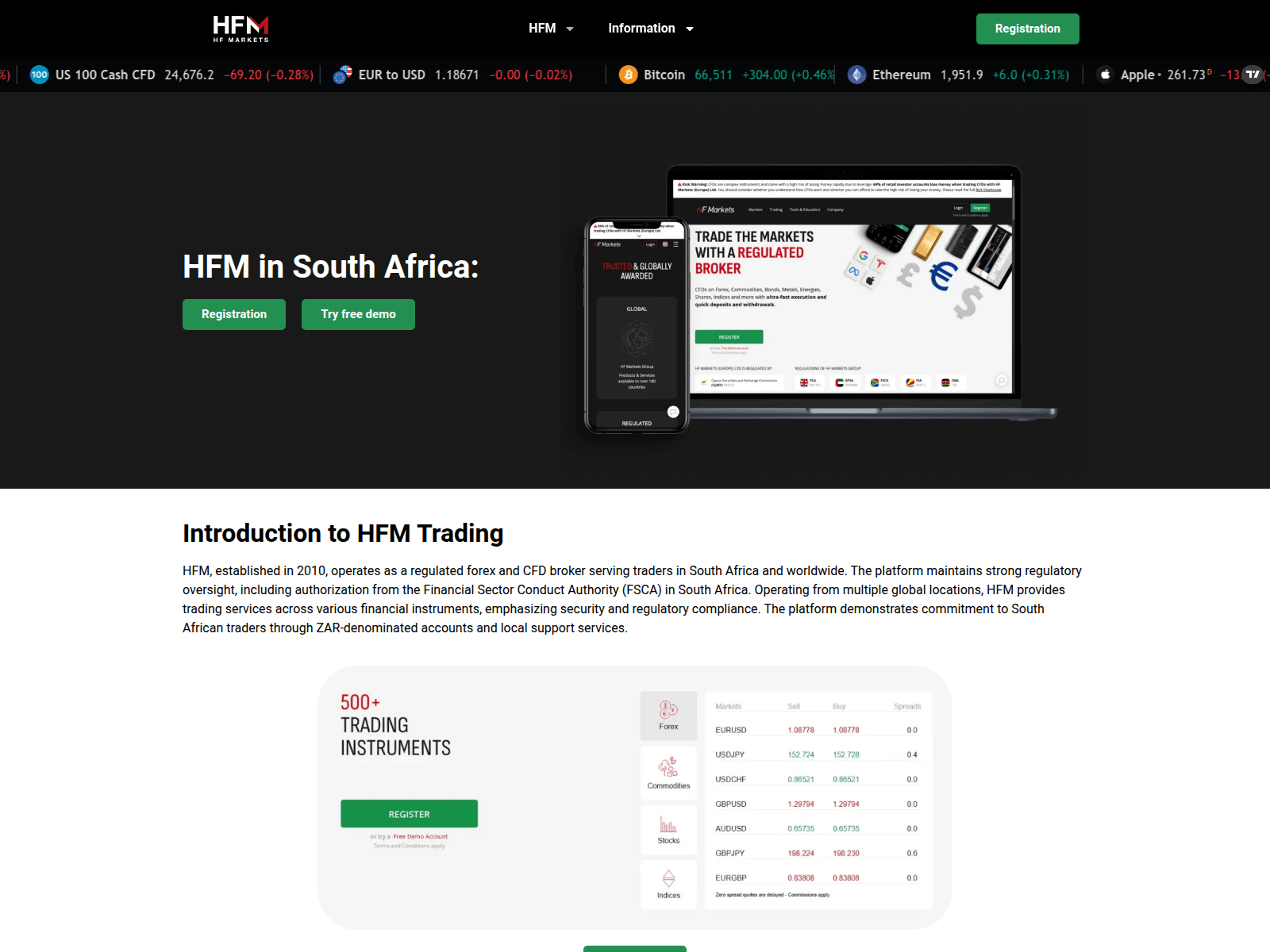 Screenshot of hotfxsafr.com