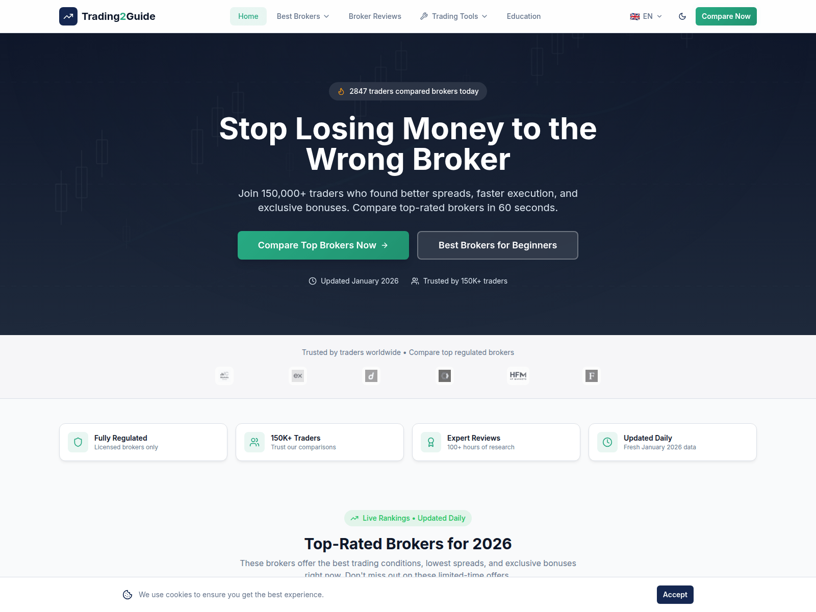 Screenshot of trading2guide.com
