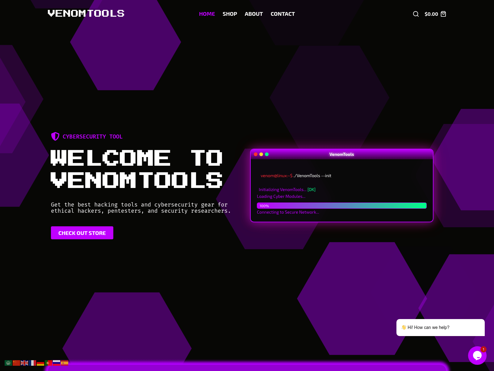 Screenshot of venom.software