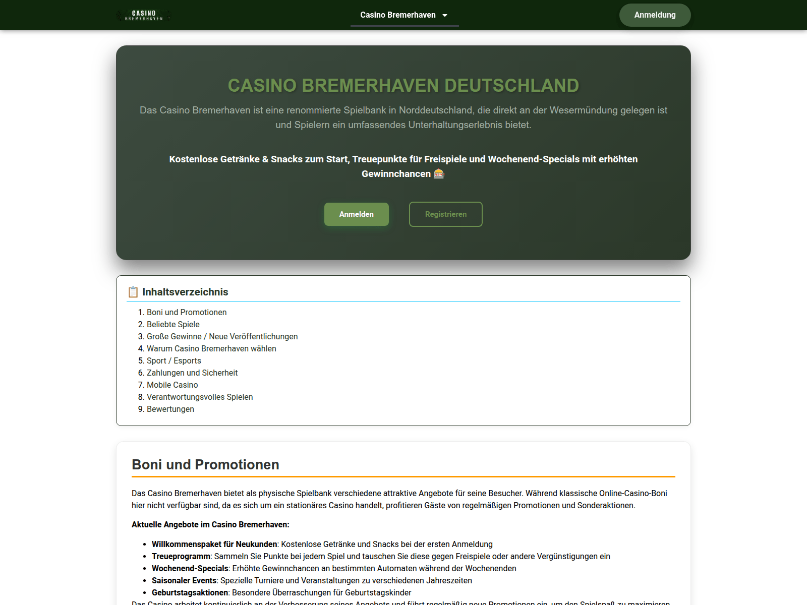 Screenshot of casinobremerhavende.com