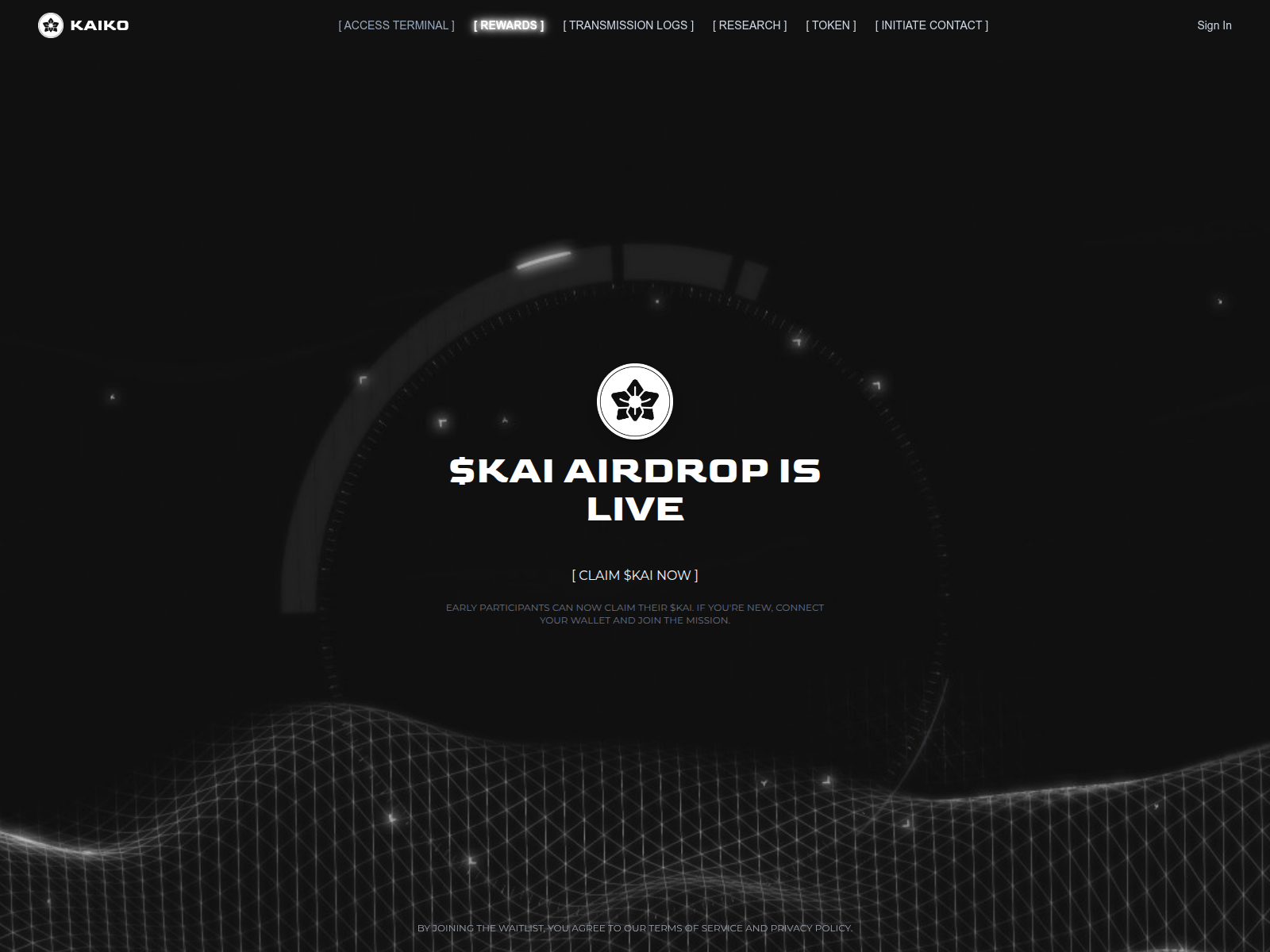 Screenshot of rewards-kaiko.com