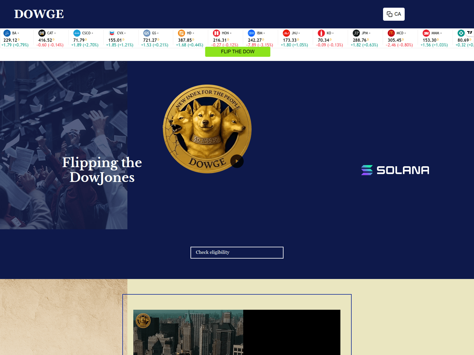 Screenshot of dowgeofsolana.com