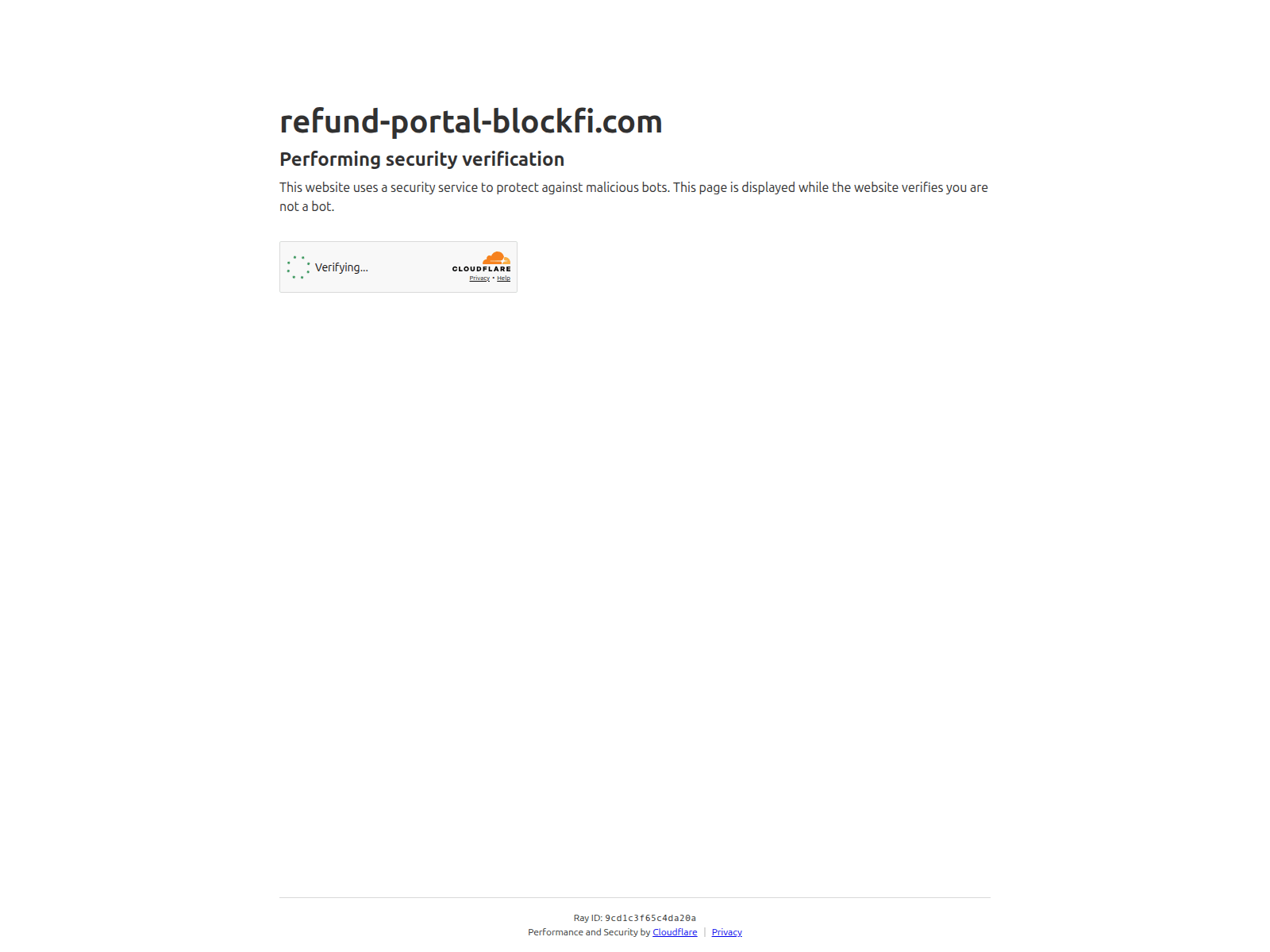 Screenshot of refund-portal-blockfi.com