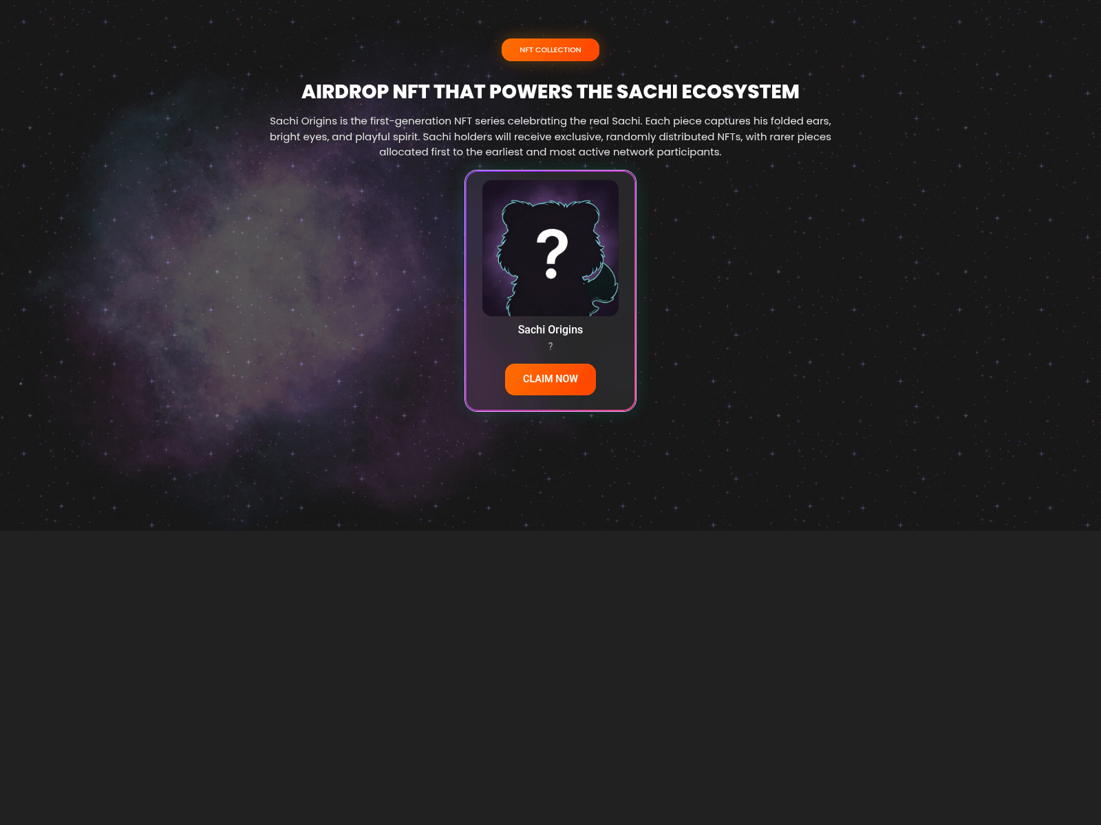 Screenshot of sachicoin-nft.com