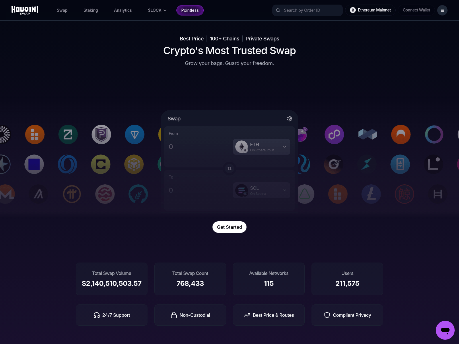 Screenshot of hoidiniswap.com