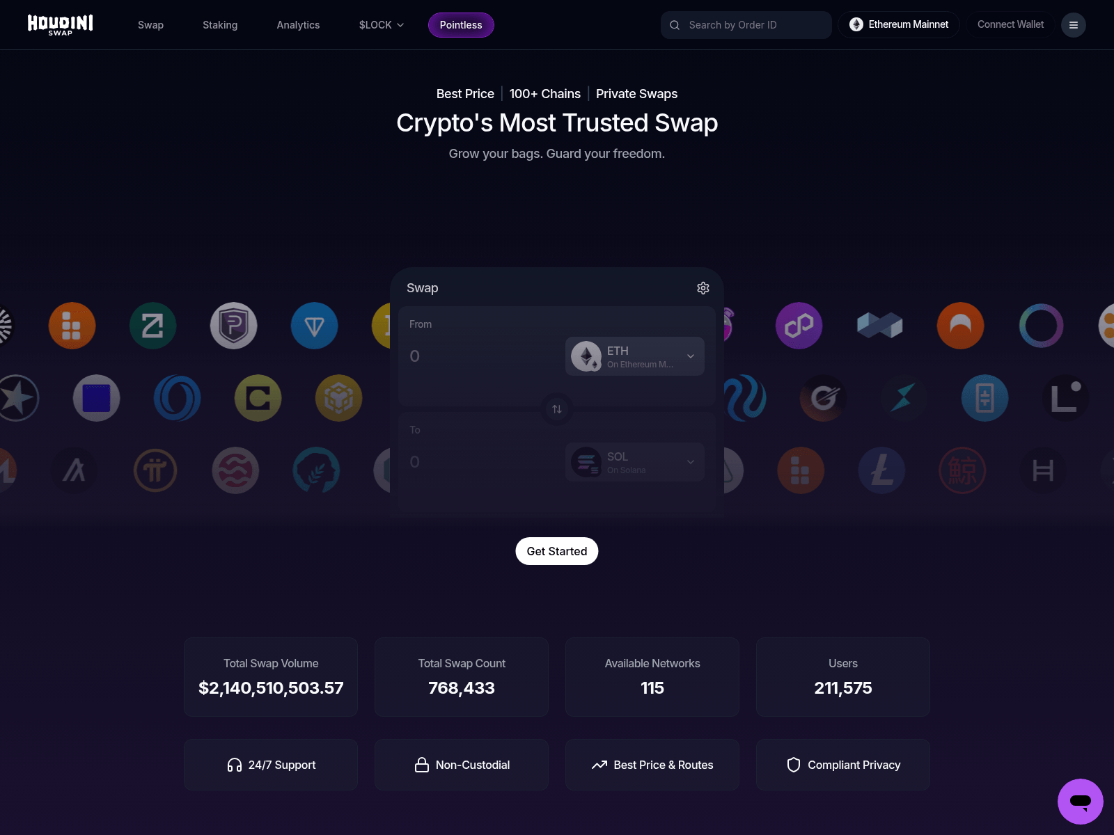 Screenshot of hooudiniswap.com