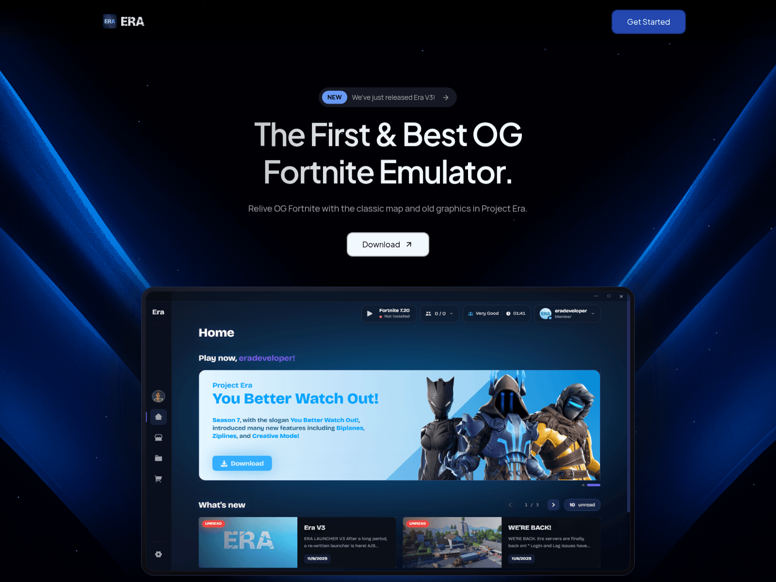 Screenshot of projectera.dev