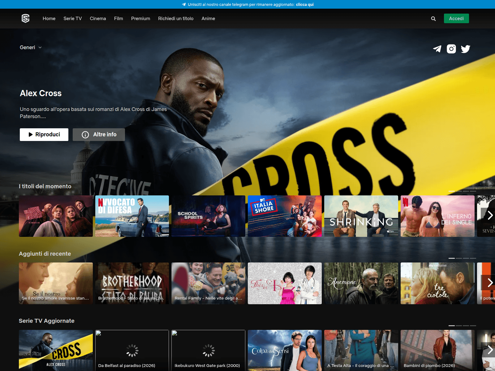 Screenshot of streamingcommunity.democrat