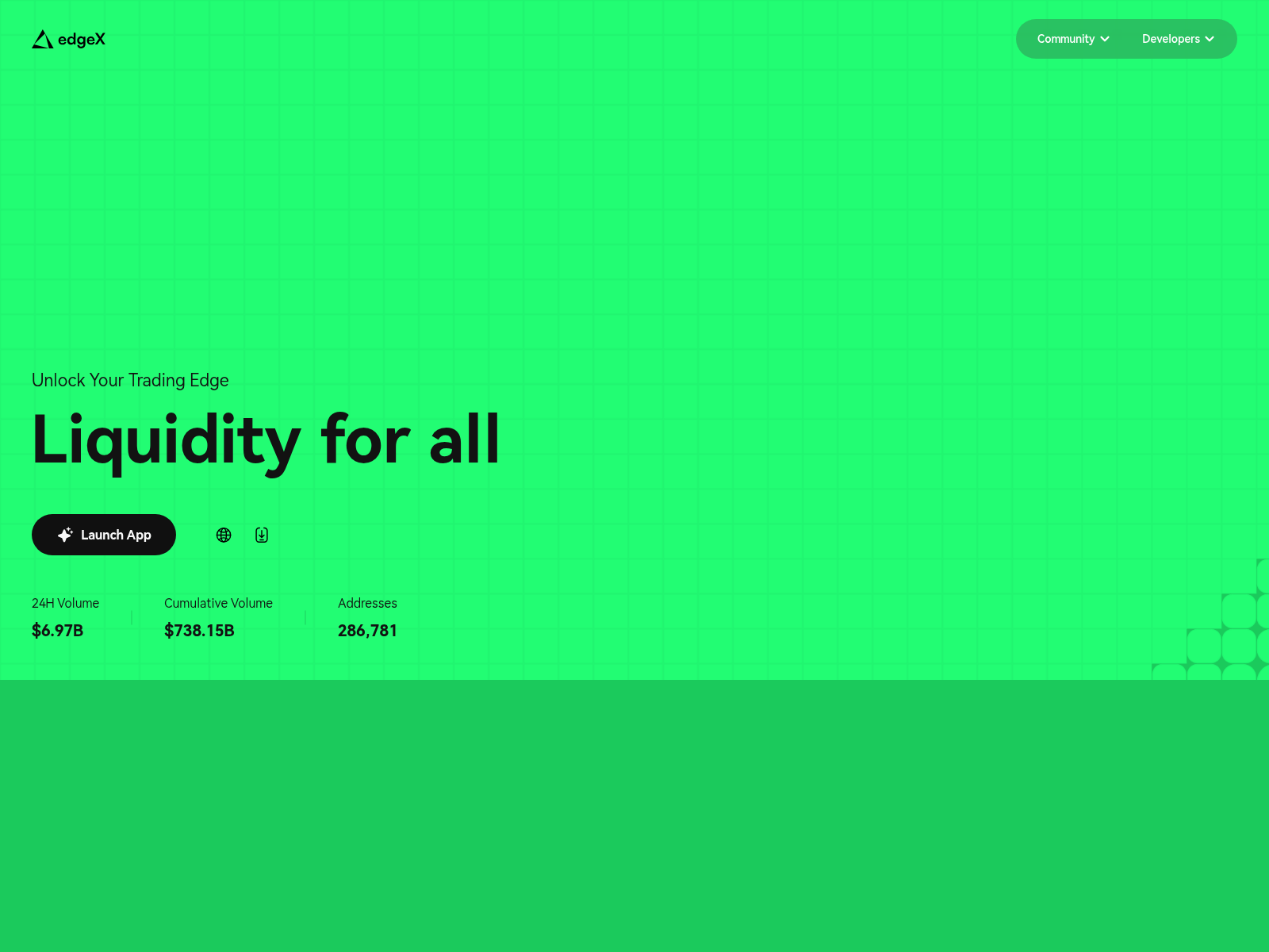 Screenshot of edegx.exchange