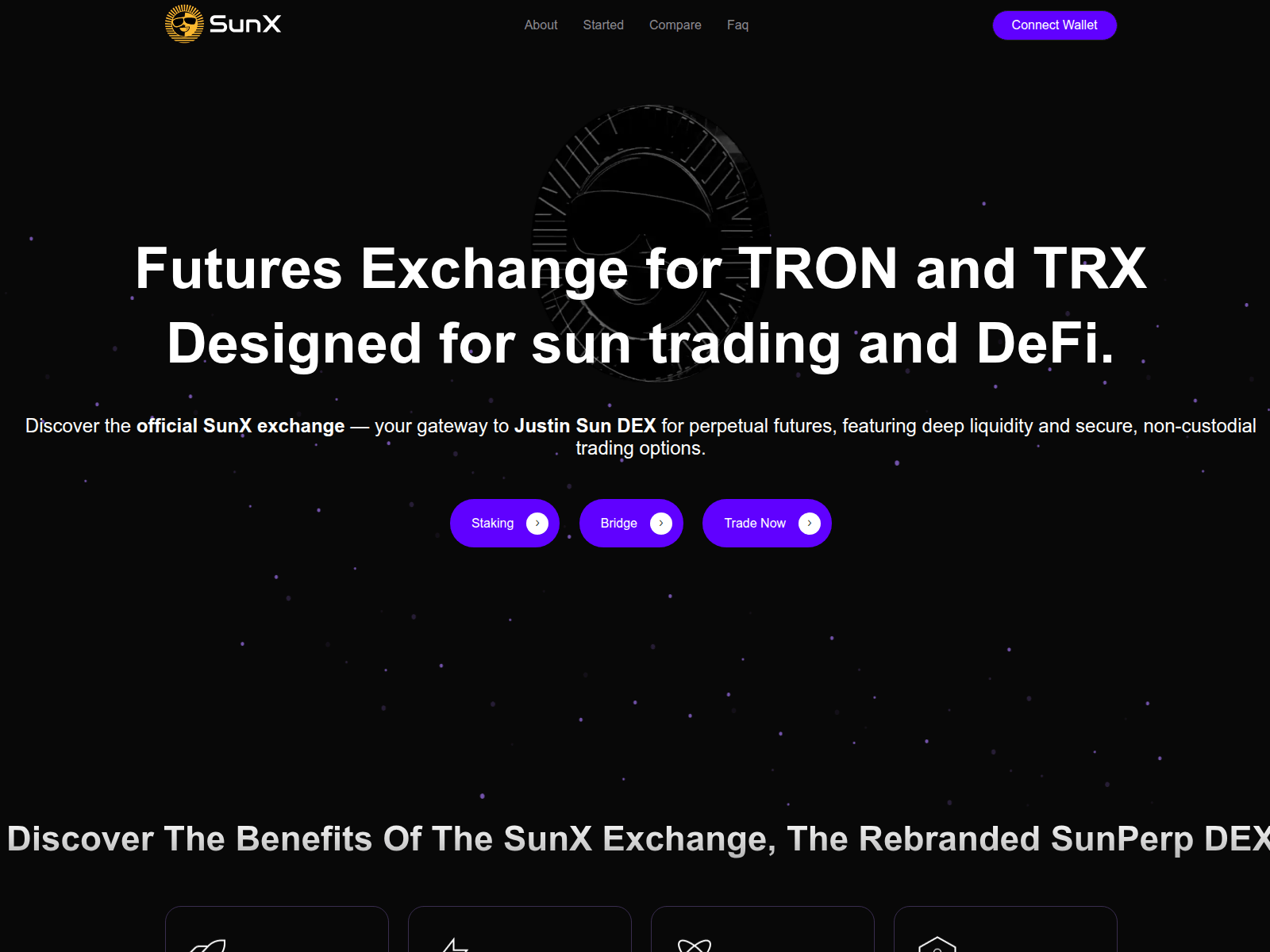 Screenshot of sunx.exchange