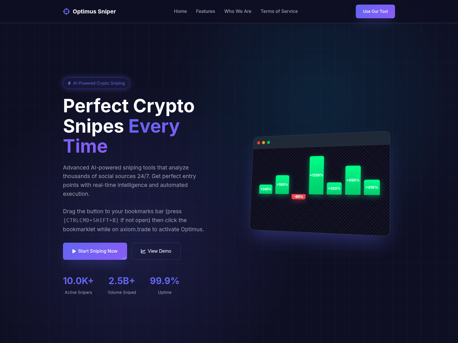 Screenshot of optisniper.fan