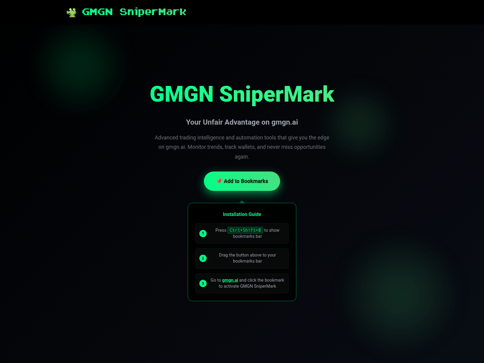 Screenshot of gmgnsniper.gold