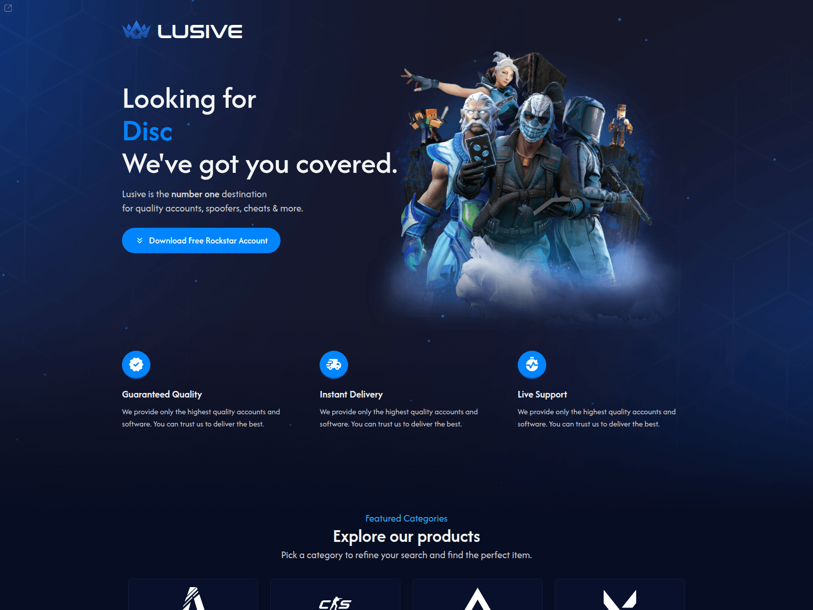 Screenshot of lusive.life