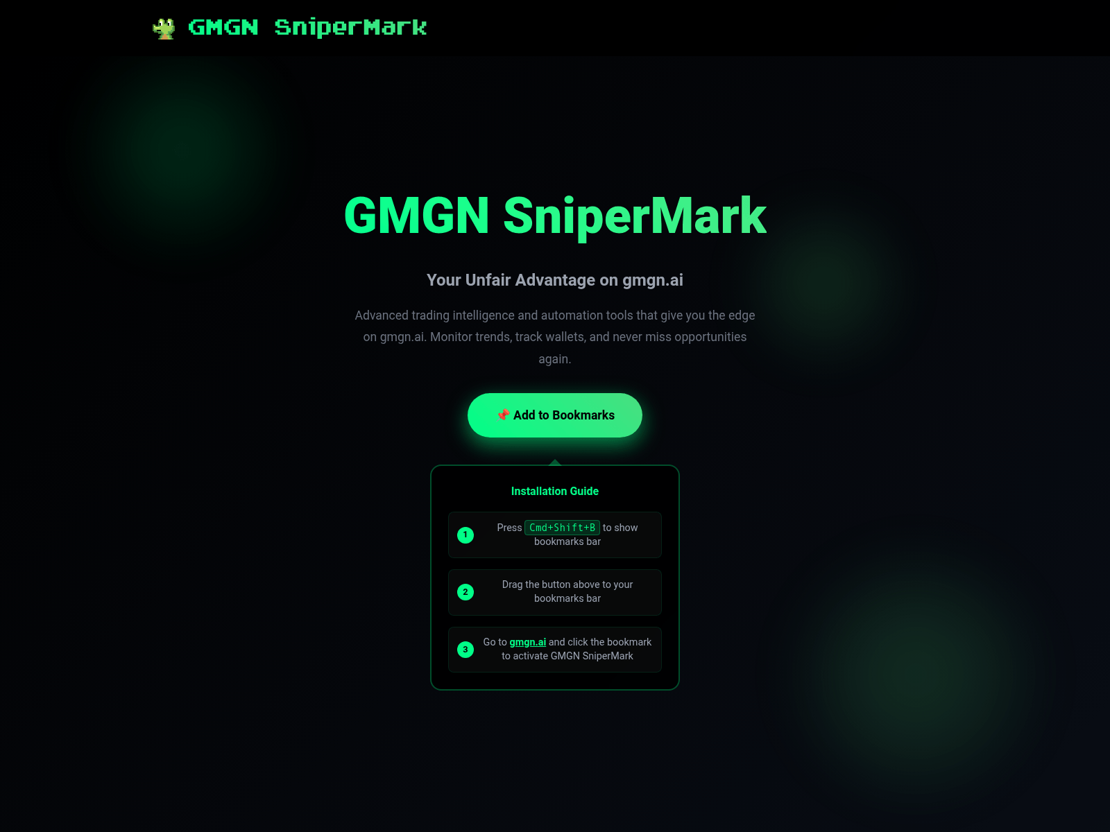 Screenshot of gmgnsnipertool.life