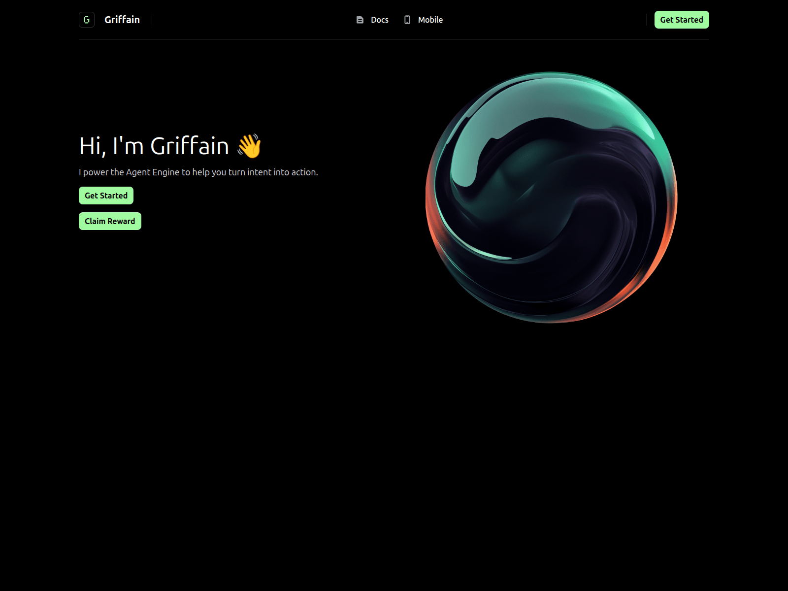 Screenshot of griffain.live