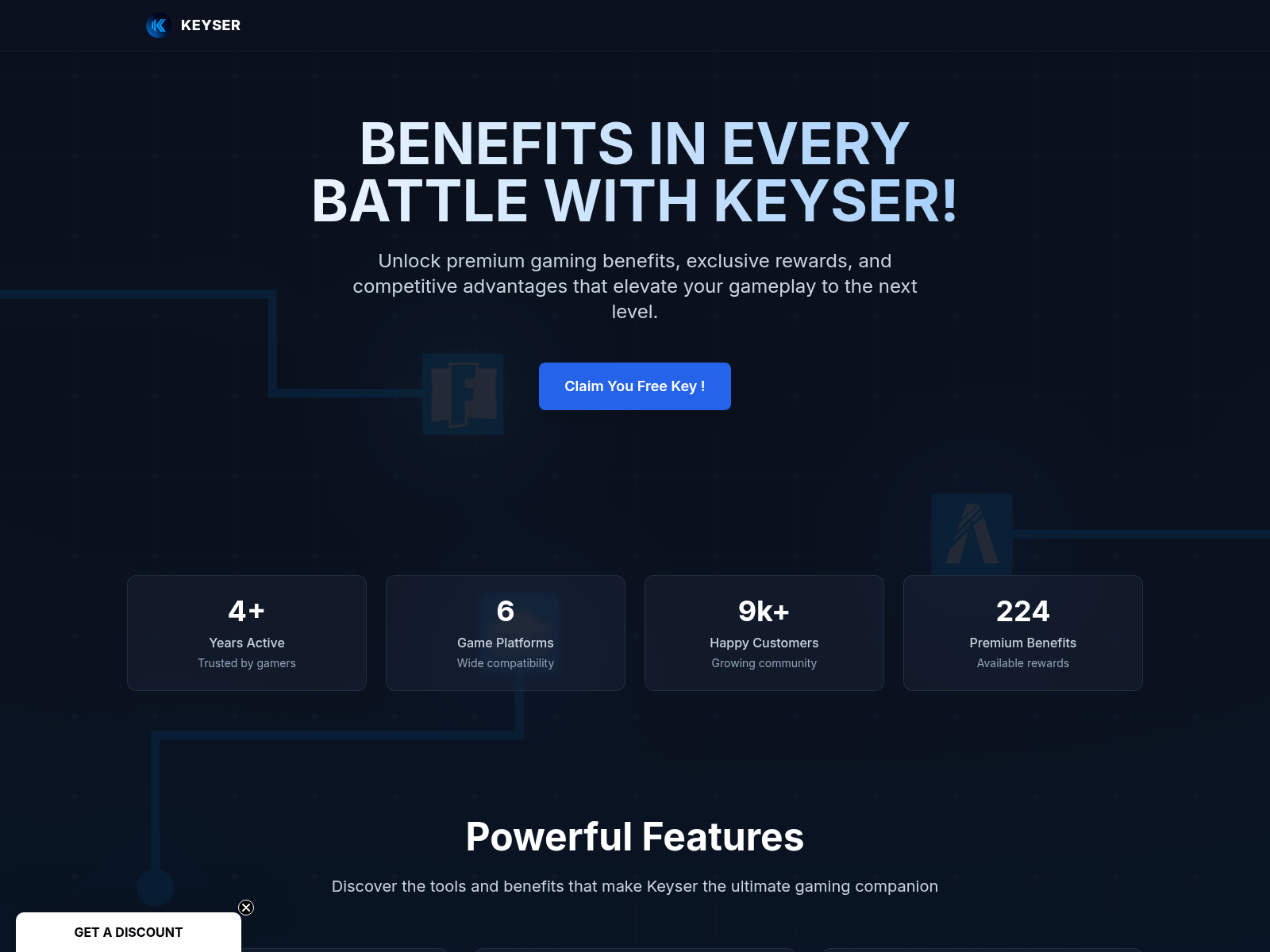 Screenshot of keysers.live