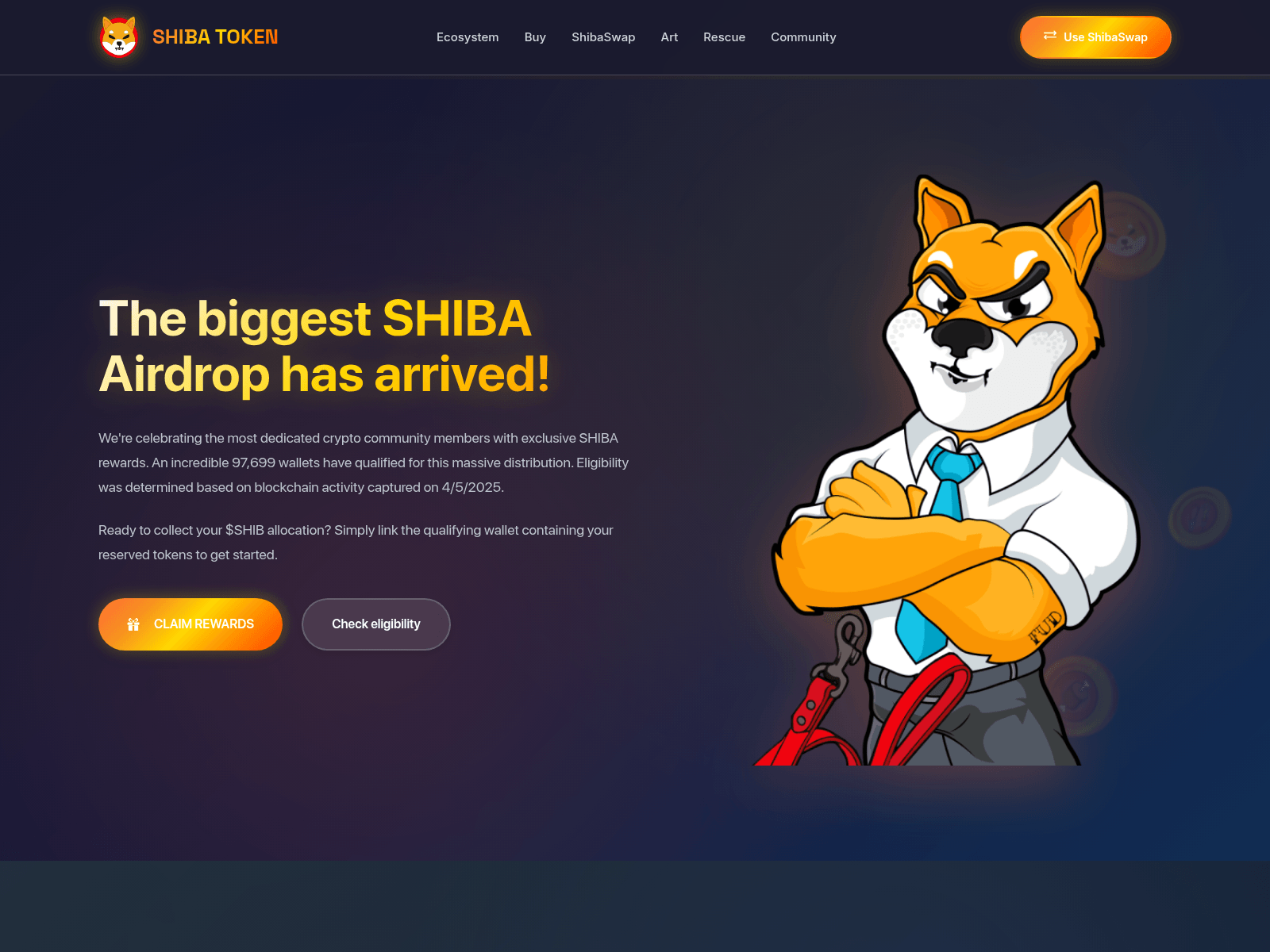 Screenshot of shibinu-prize.com